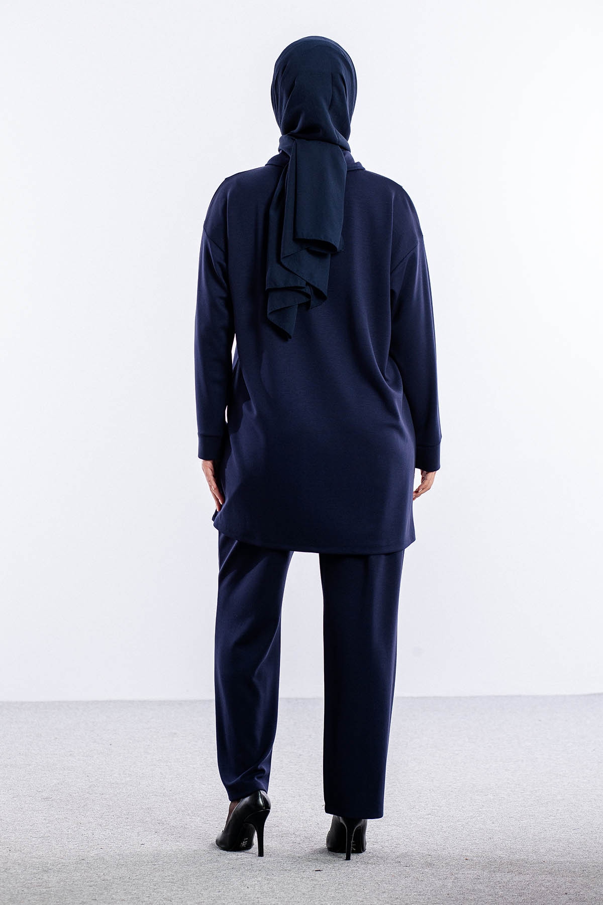 25261 Takim 44-46 Fermuar Detay - Lacivert - 5