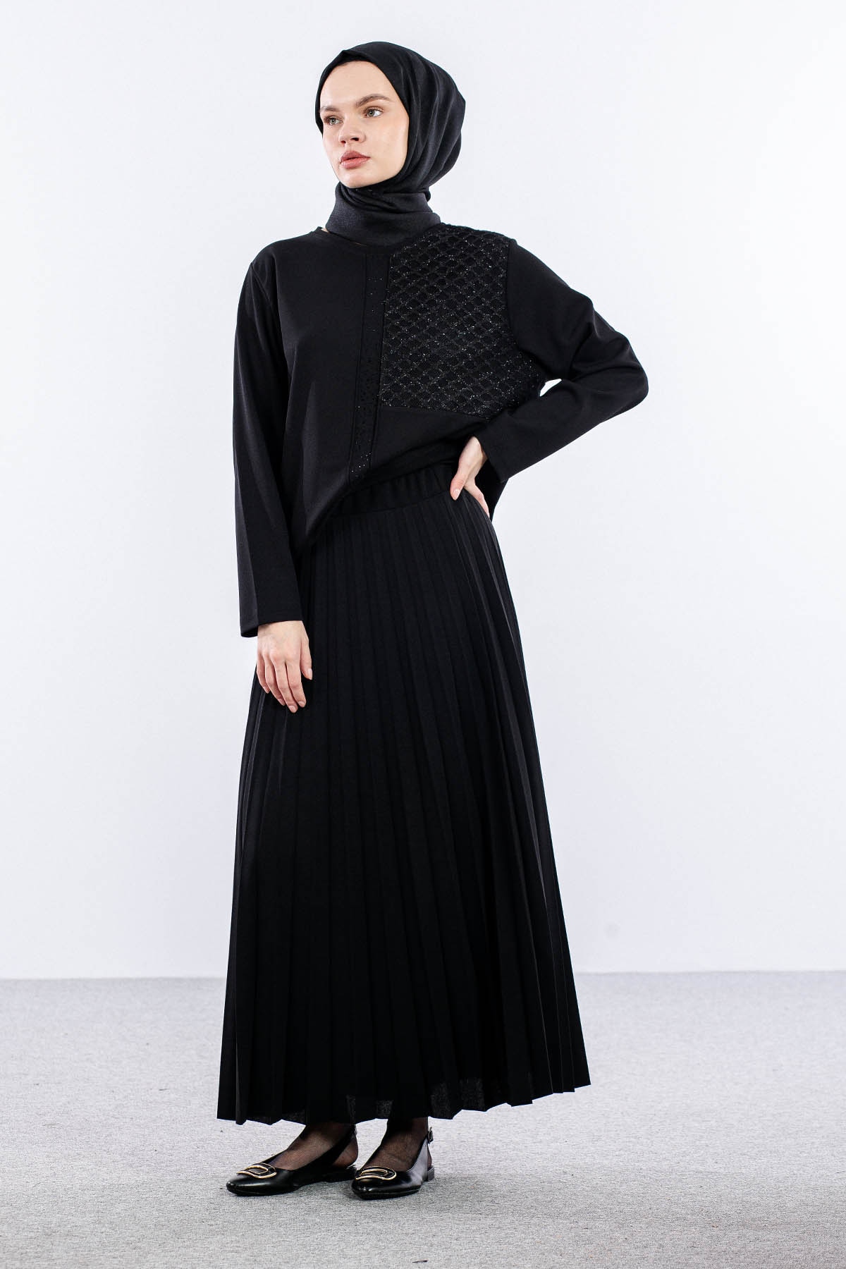 25272 E.takim 44-46 Gupur Det - Siyah - 2