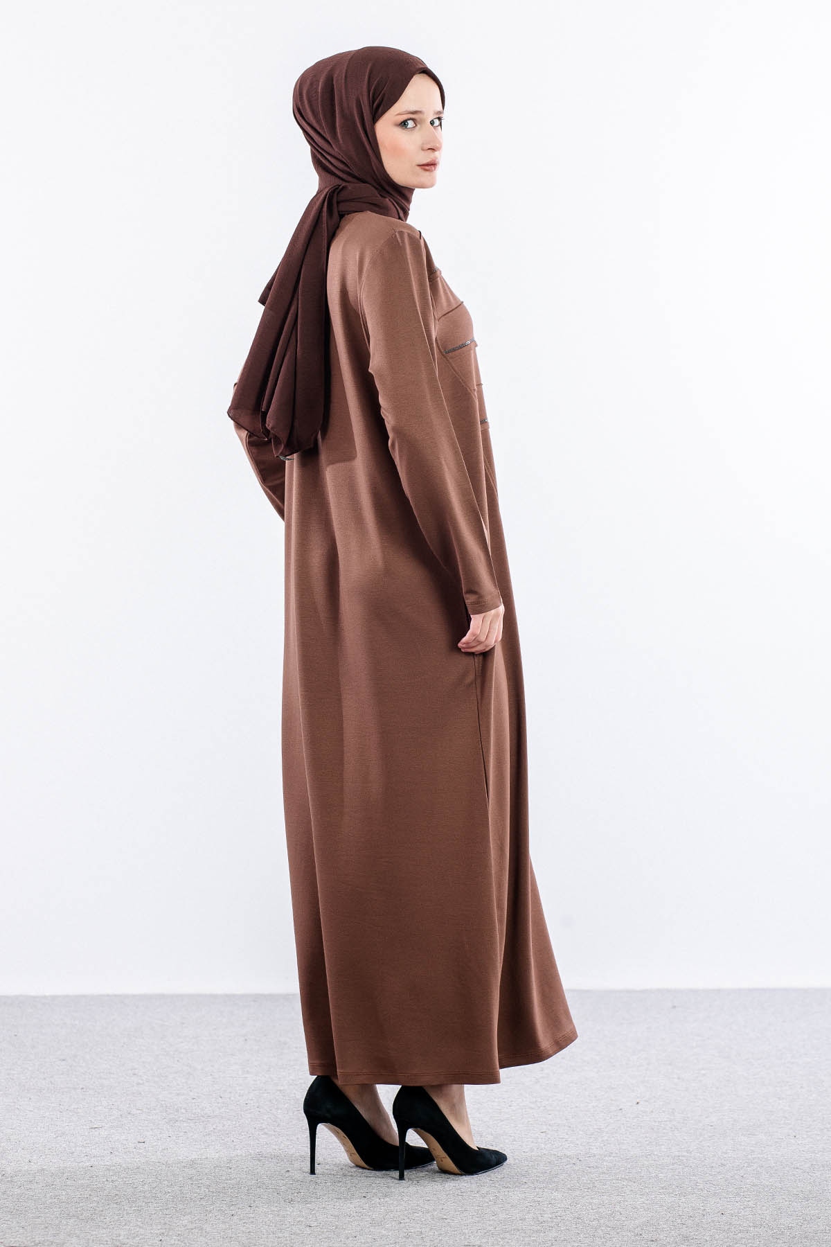 25289 Elbi̇se 44-46-48 Enine Biye - Kahve - 4