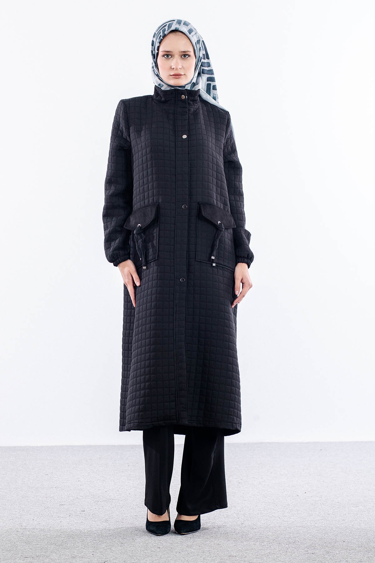 2540 Kapitone Kaban 42-52 - Siyah - 1