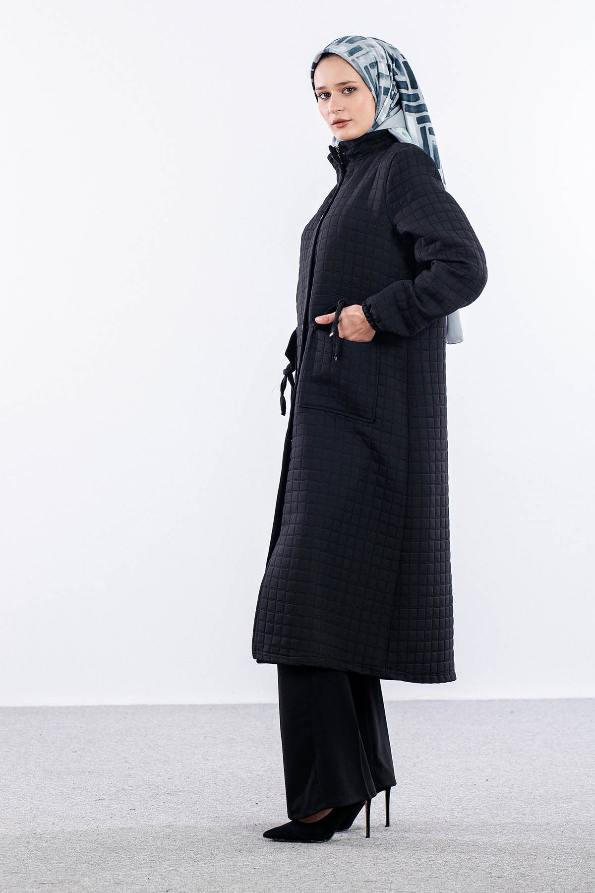 2540 Kapitone Kaban 42-52 - Siyah - 3