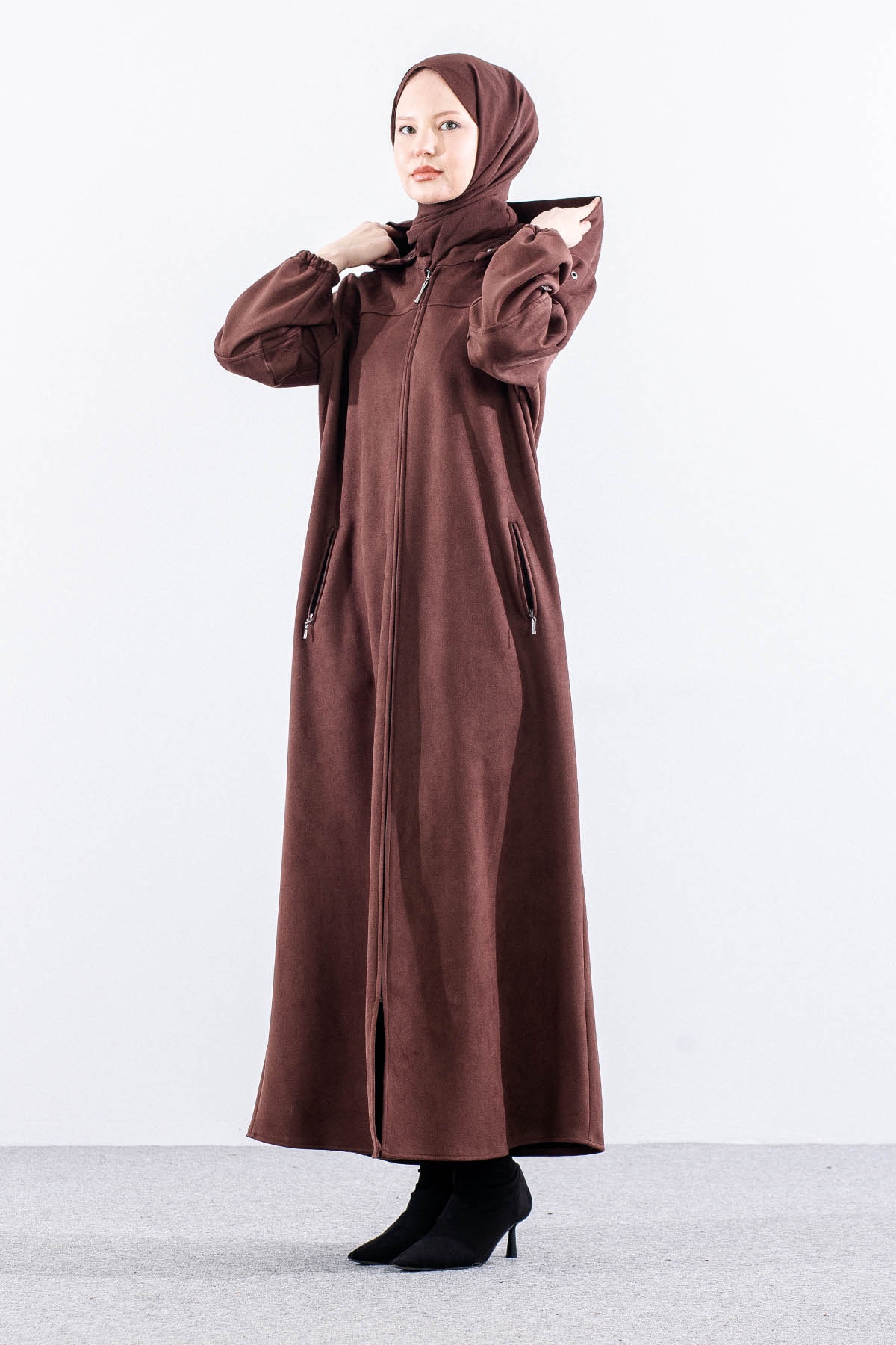 2543 Suet Pardesü 42-52 (690 Model) - Kahve - 4