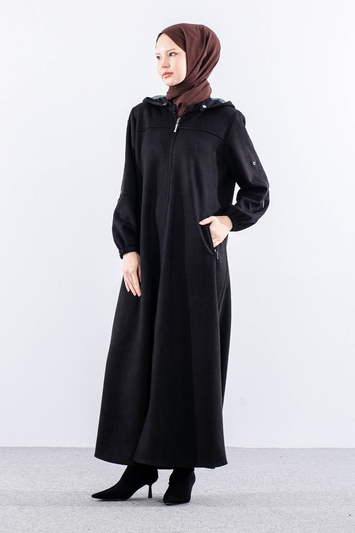 2543 Suet Pardesü 42-52 (690 Model) - Siyah - 3