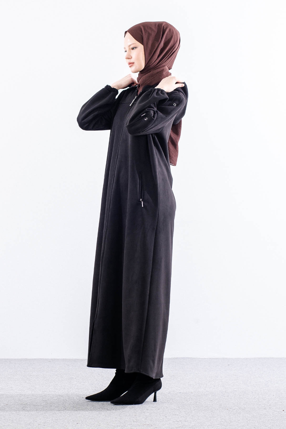 2543 Suet Pardesü 42-52 (690 Model) - Siyah - 4