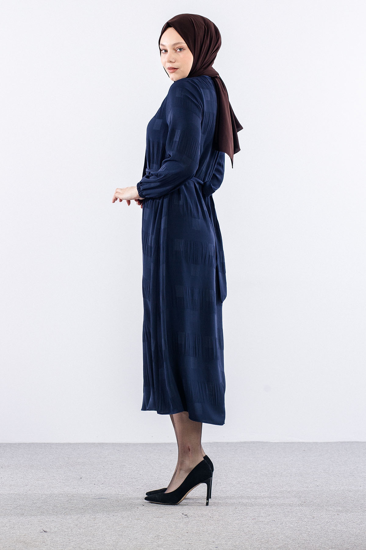 2591 Elbi̇se 40-48 Kare Sfn - Lacivert - 4