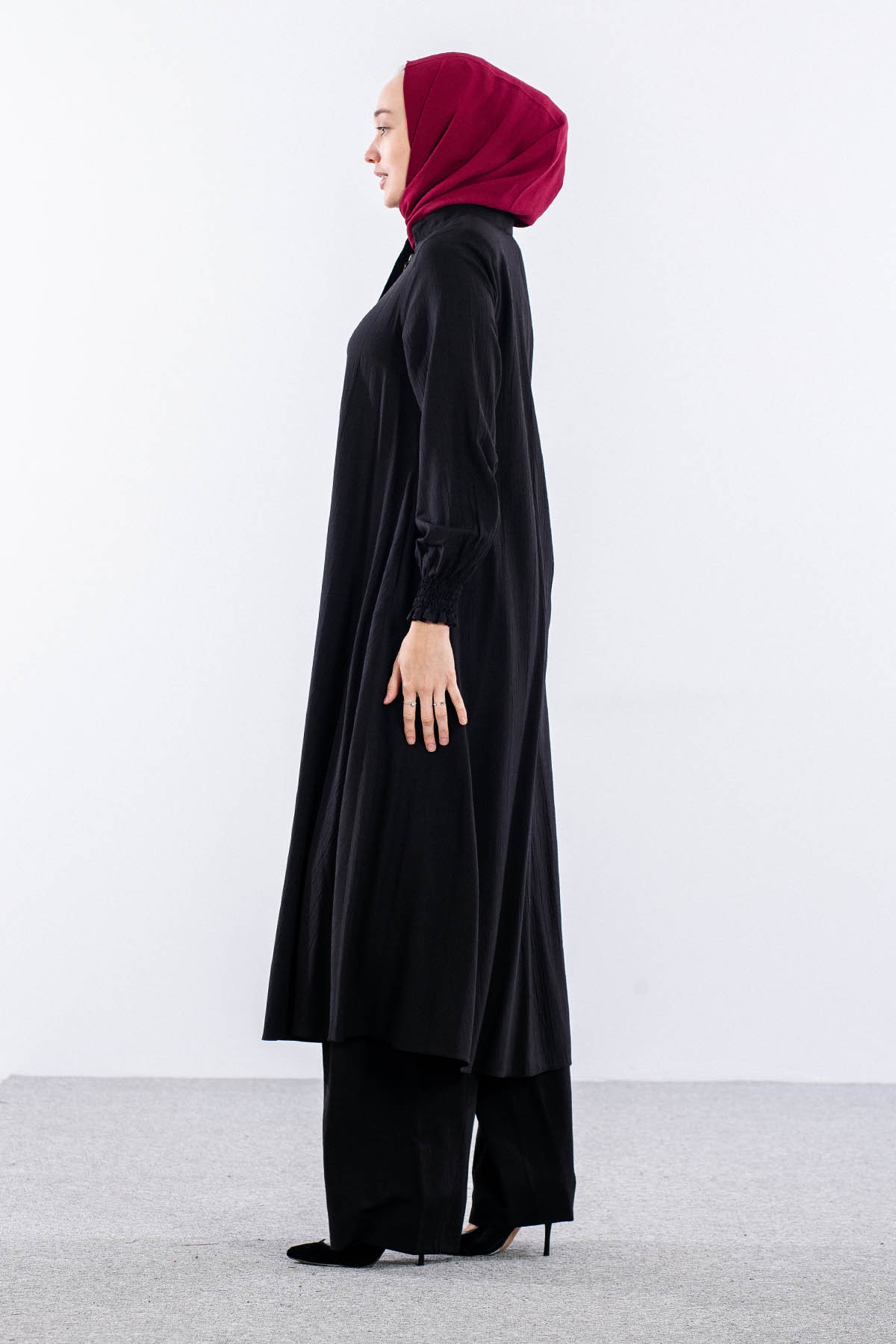 2601 Takim 38-48 Yaz Umre Koleksiyonu - Siyah - 2