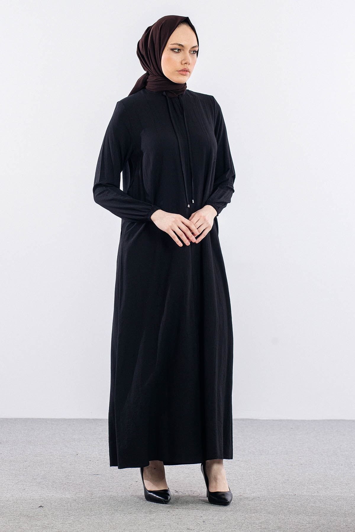 2602 Ferace 38-50 - Siyah - 1