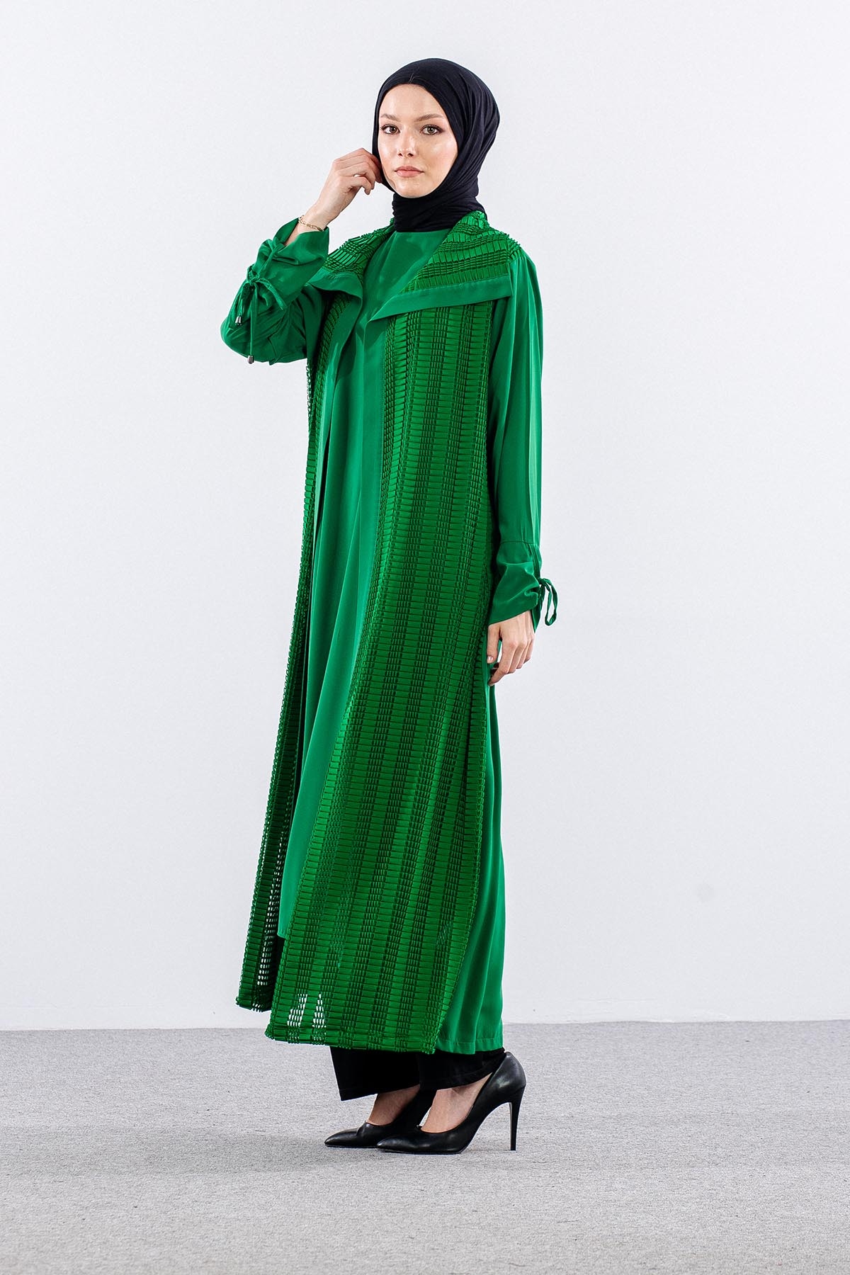 2622 2li̇ Elbi̇se L-3xl File Detay - Yesil - 3