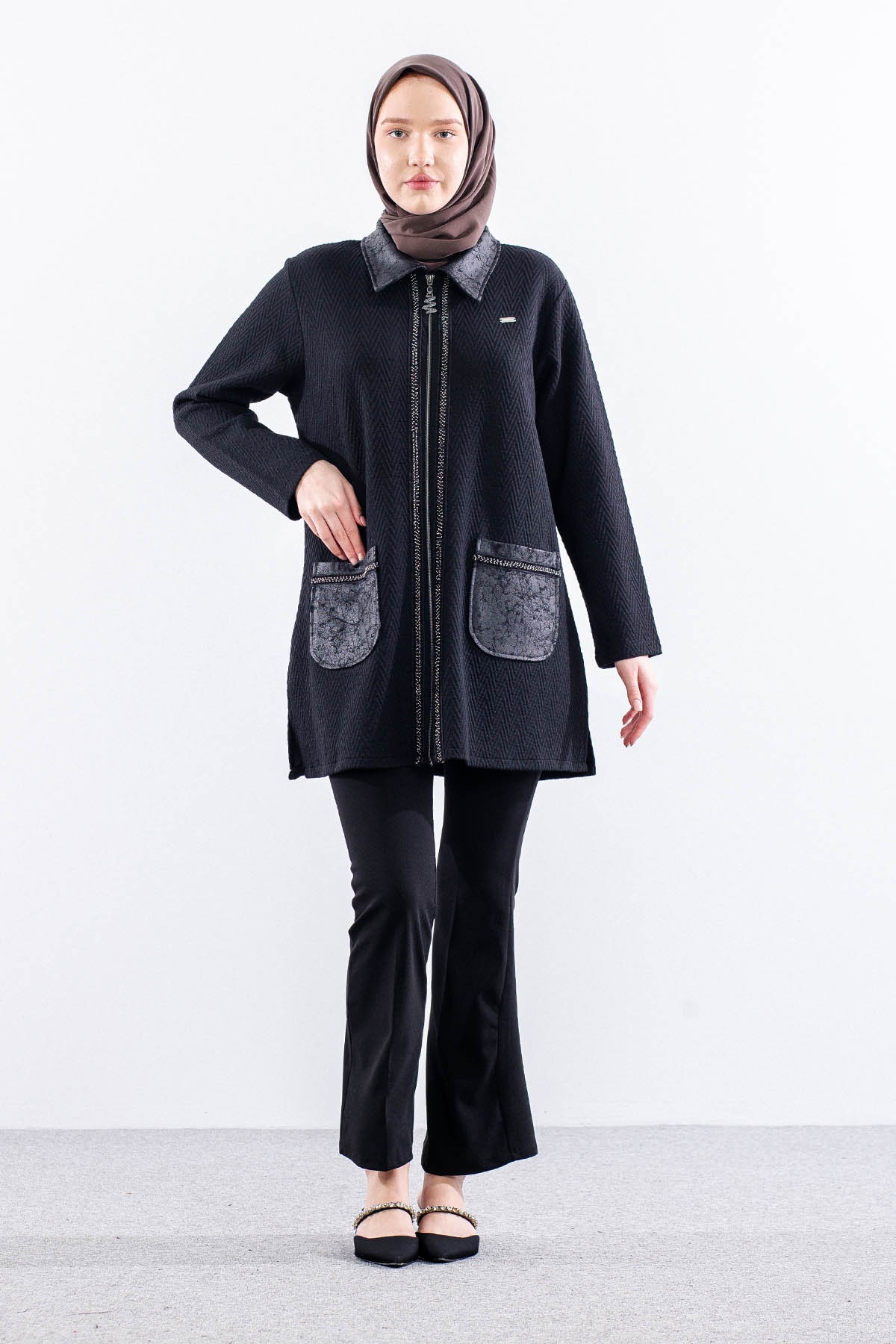 2707 Ceket 1-4 - Siyah - 1