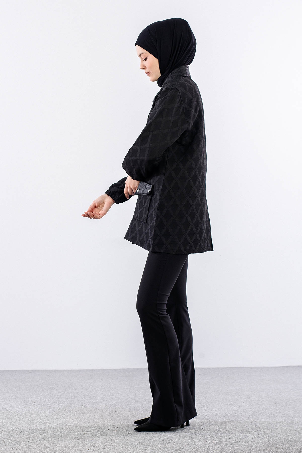 2719 Ceket 1-4 - Siyah - 4