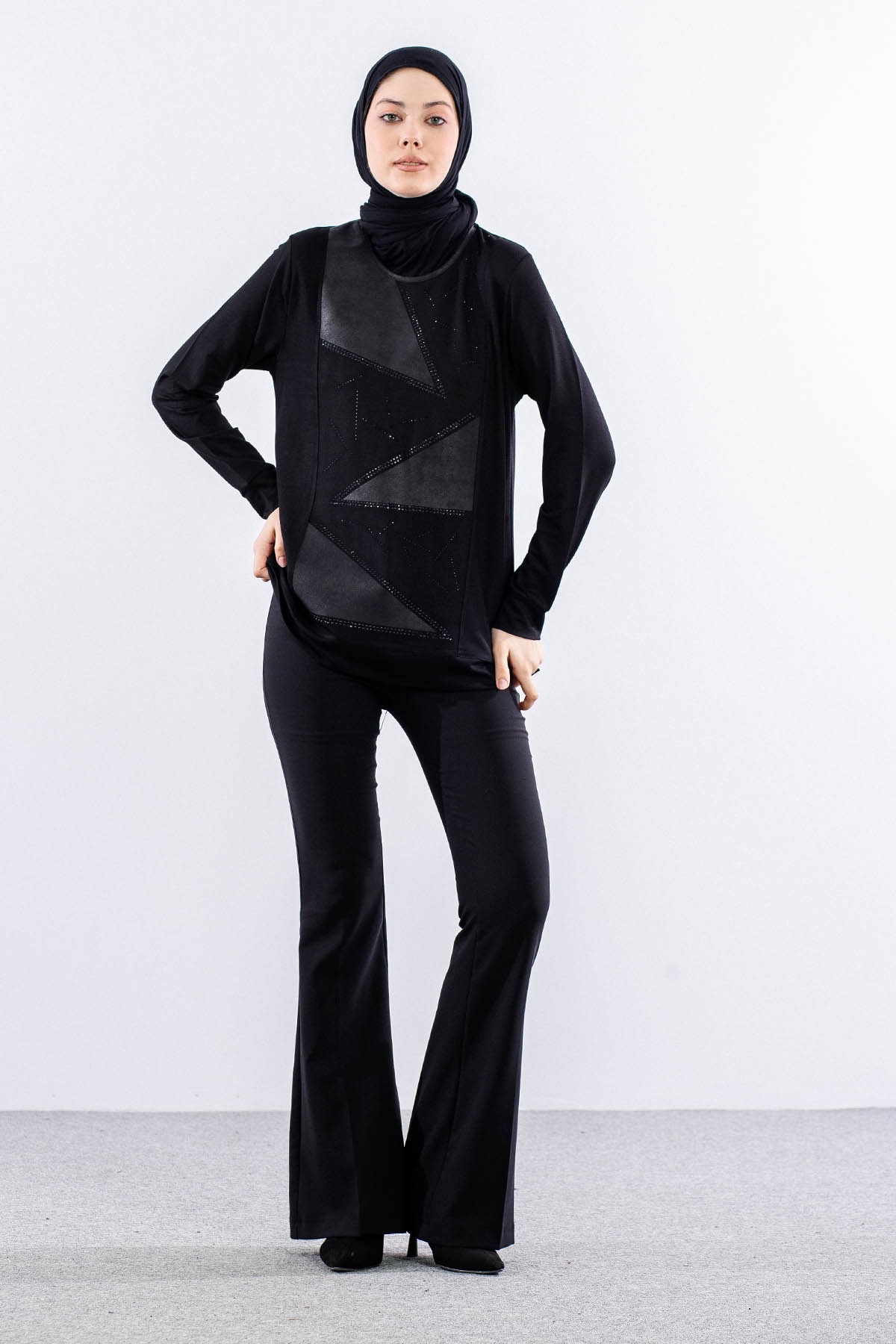 2741 Bluz 42-48 - Siyah - 1