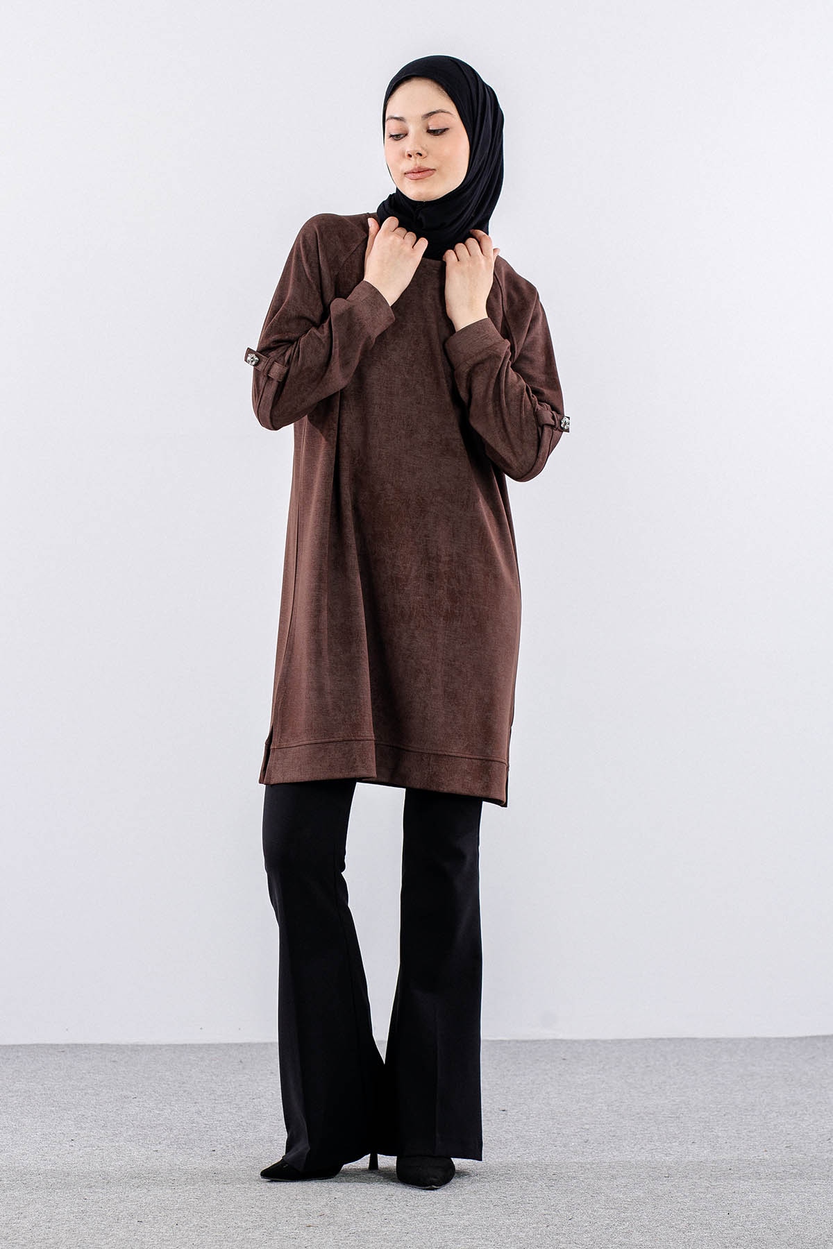 2760 Tuni̇k 44-50 - Kahve - 3