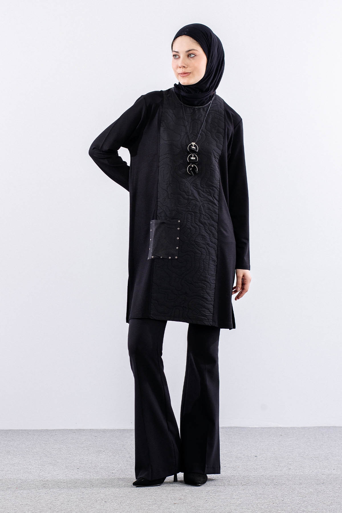 2771 Tuni̇k 44-50 - Siyah - 1