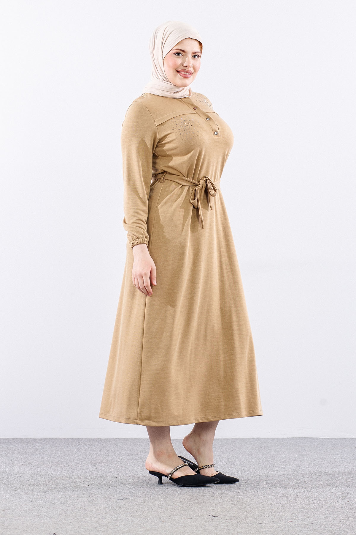 3045 Elbi̇se M-l-xl-2xl - Bej - 3