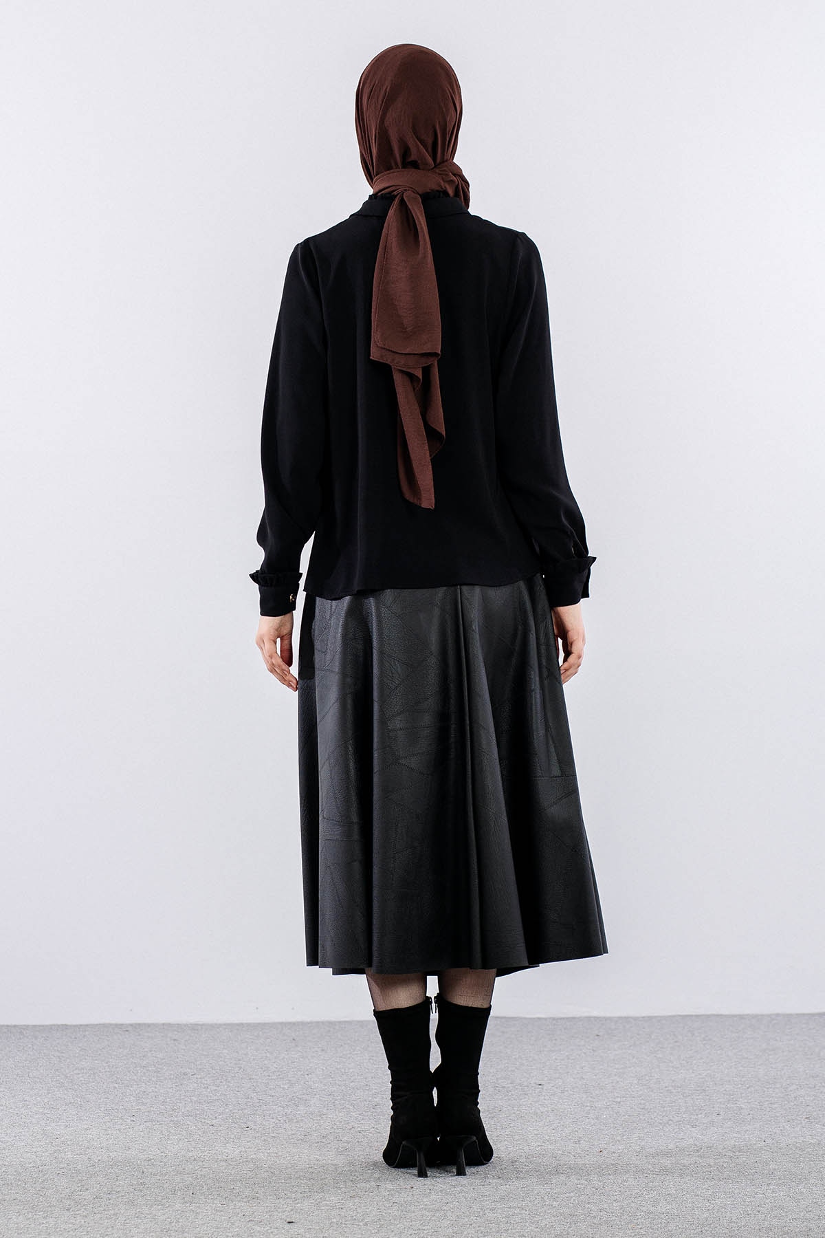 3078 Gömlek 40-48 - Siyah - 5