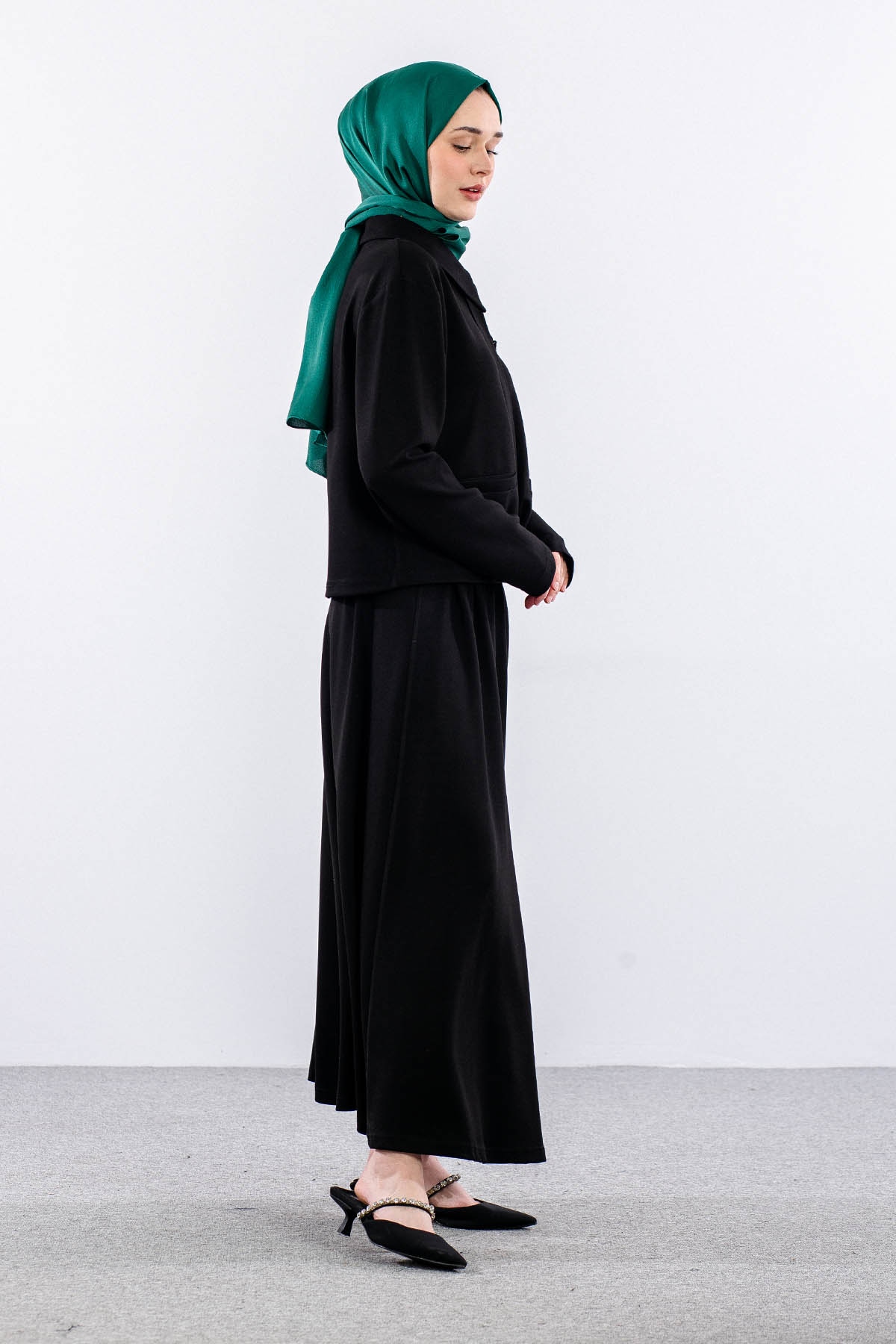 328 E.takim 38-44 Gül Nakis - Siyah - 3