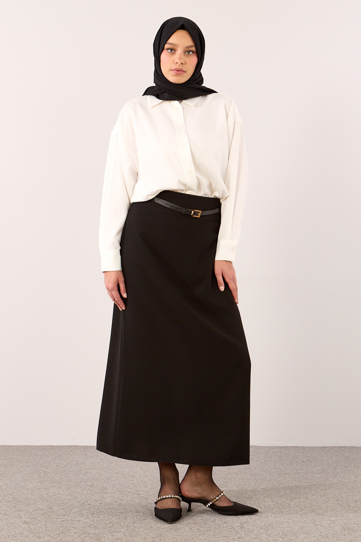 3318 Etek 46-52 (54-56 Tekleme) Kalem Model - Siyah - 1