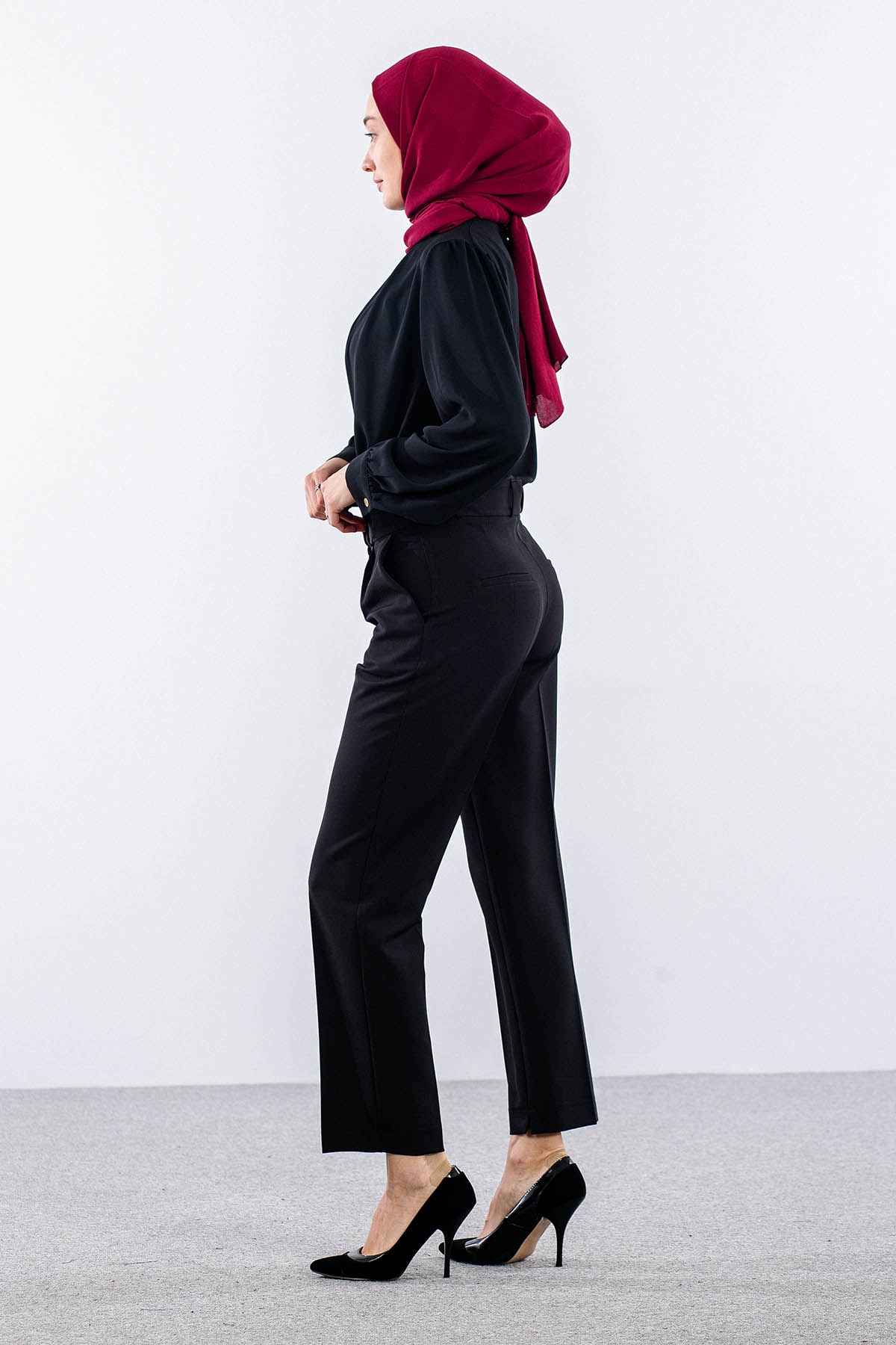 3346 Pantolon 38-48 - Siyah - 2