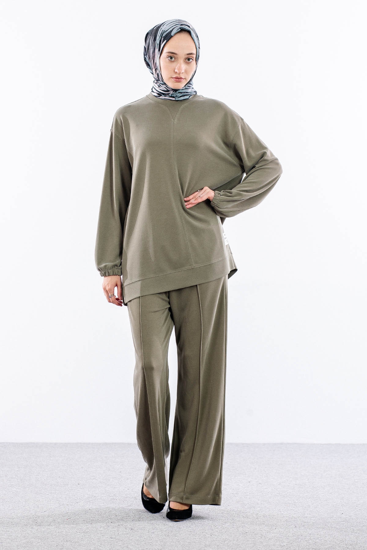 34764 Takim S-m-l Dikis Detay - Haki - 1