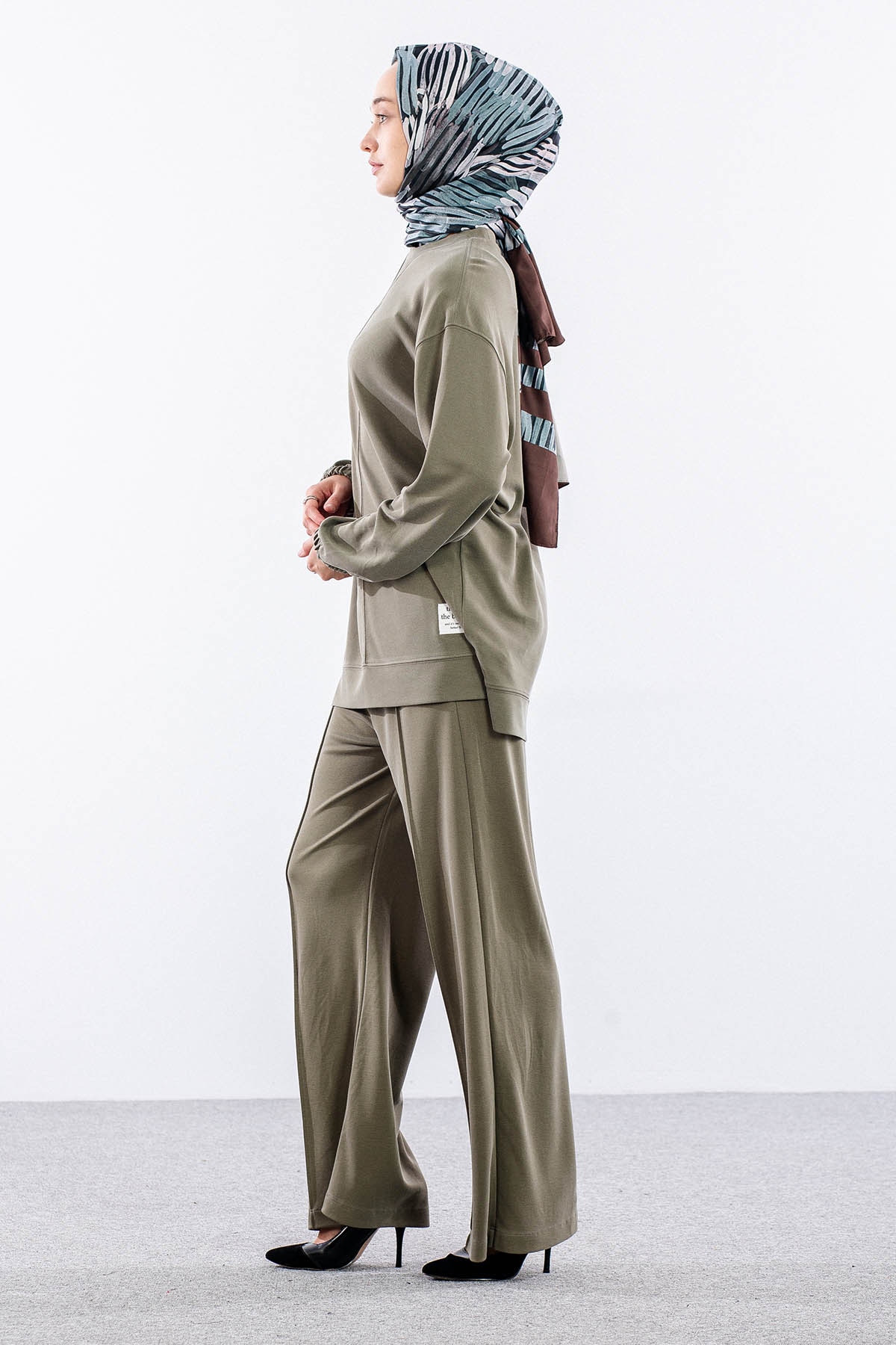 34764 Takim S-m-l Dikis Detay - Haki - 4