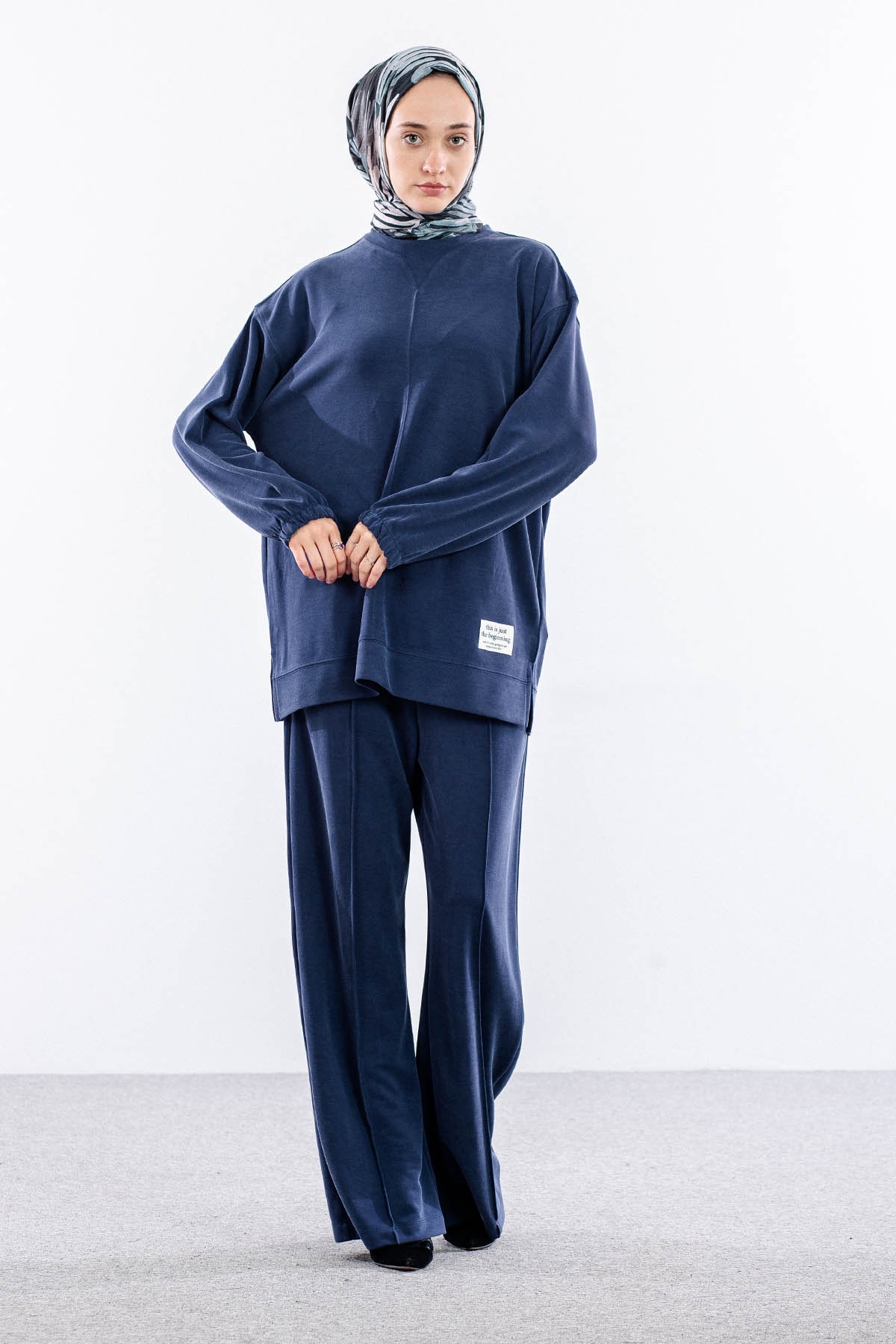 34764 Takim S-m-l Dikis Detay - Lacivert - 1