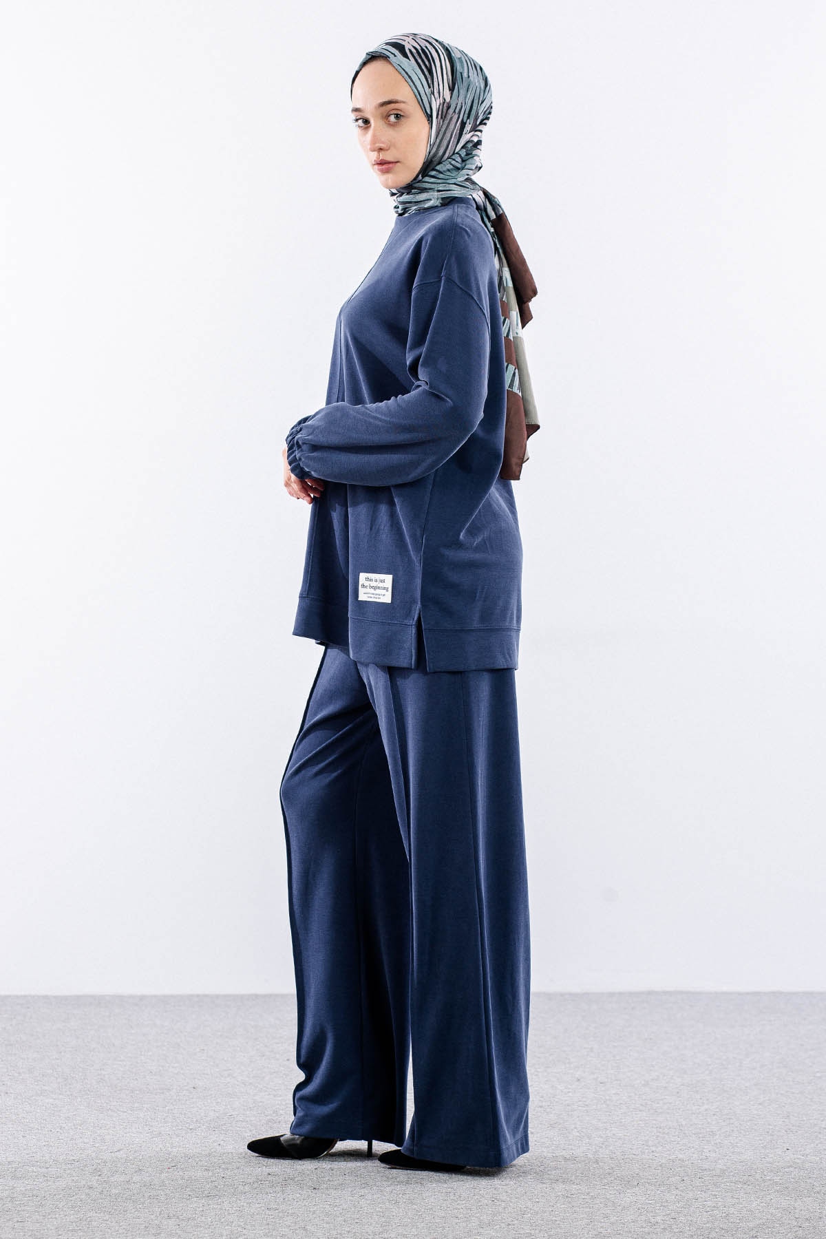 34764 Takim S-m-l Dikis Detay - Lacivert - 4