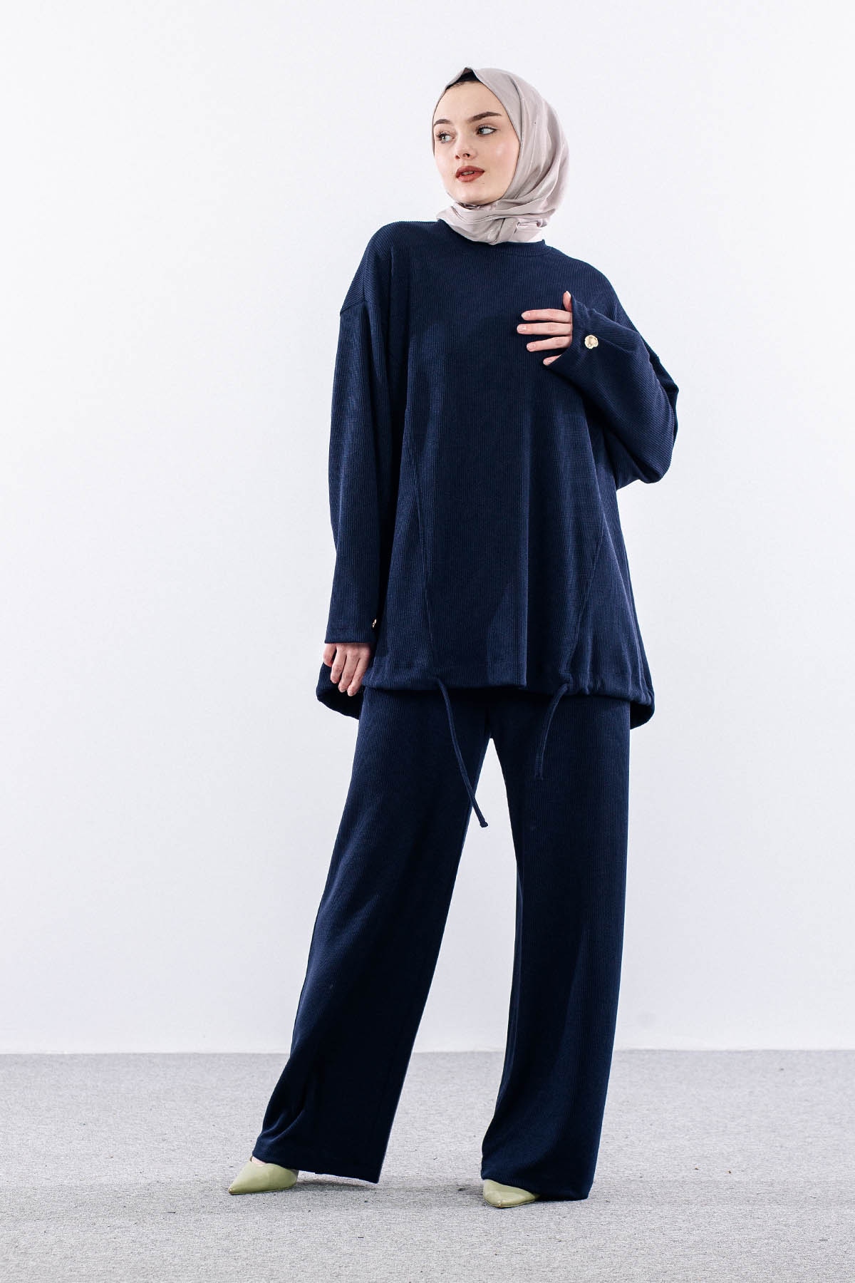 36068 Takim S-m-l Pile Detay - Lacivert - 3