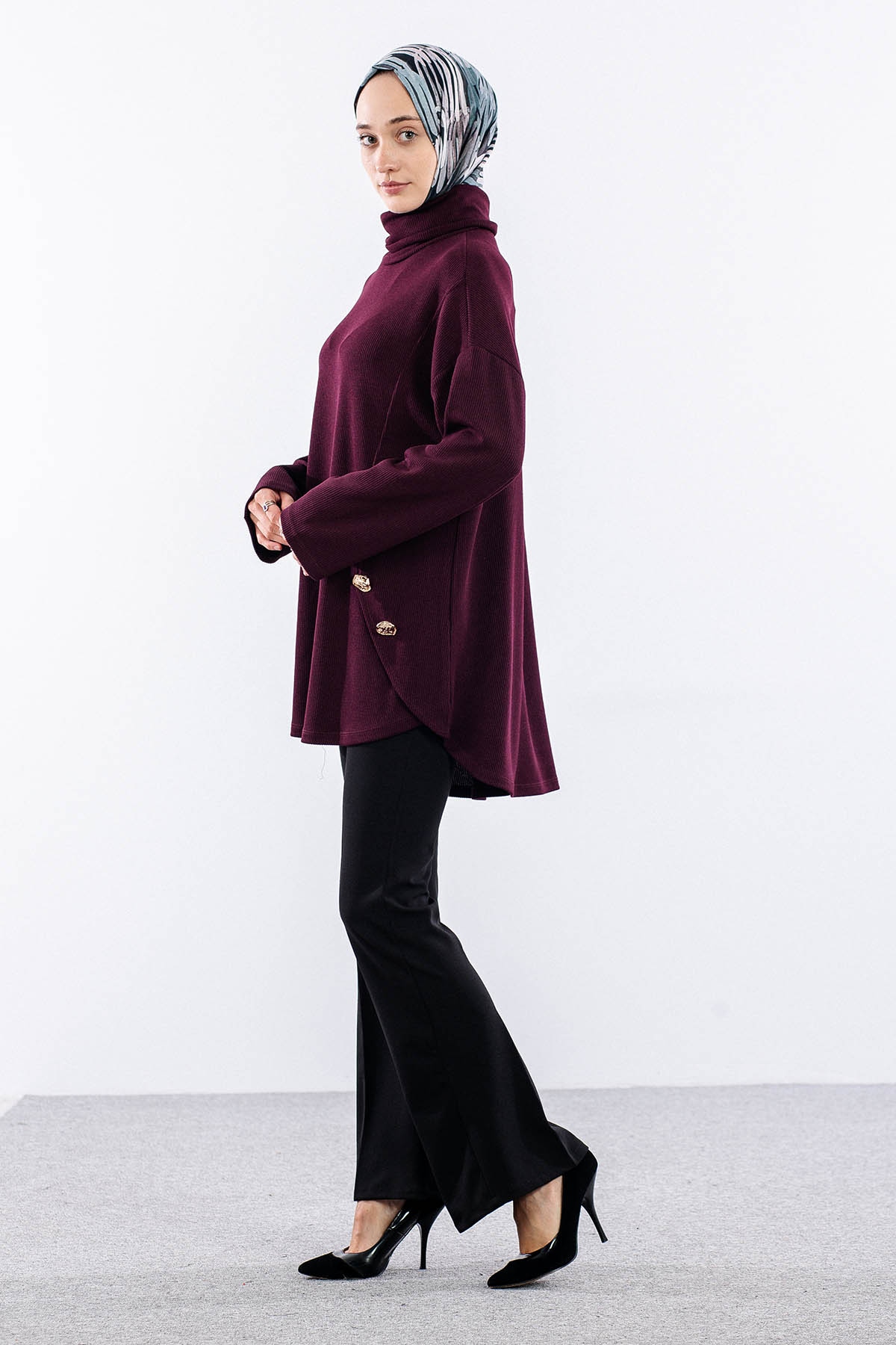 36070 Tunik Tek - Bordo - 3