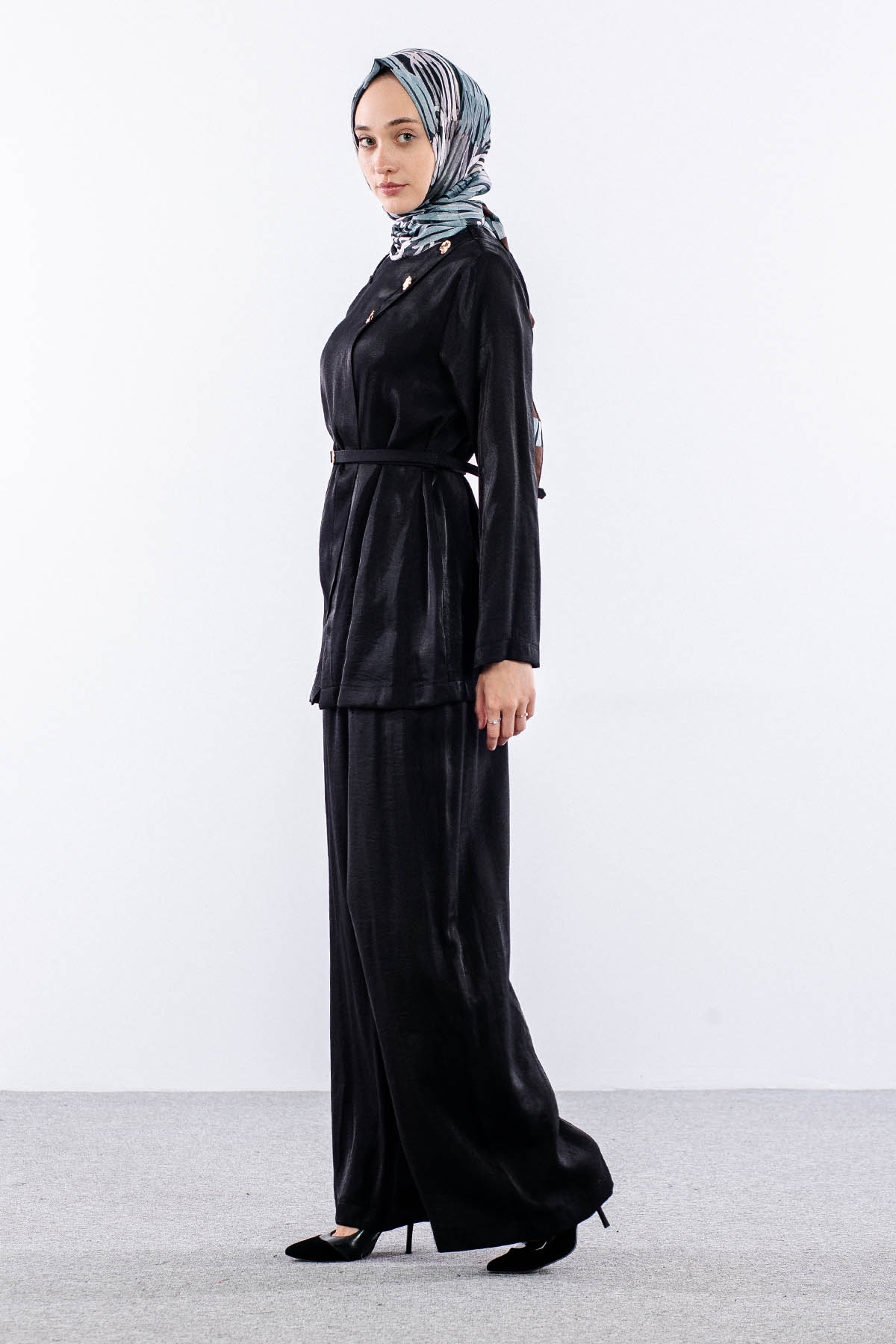 36210 Takim S-m-l Dugme Garni - Siyah - 3