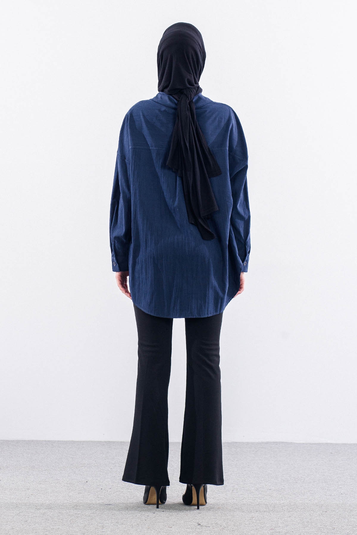 36221 Gömlek Tek Burumcuk - Lacivert - 5