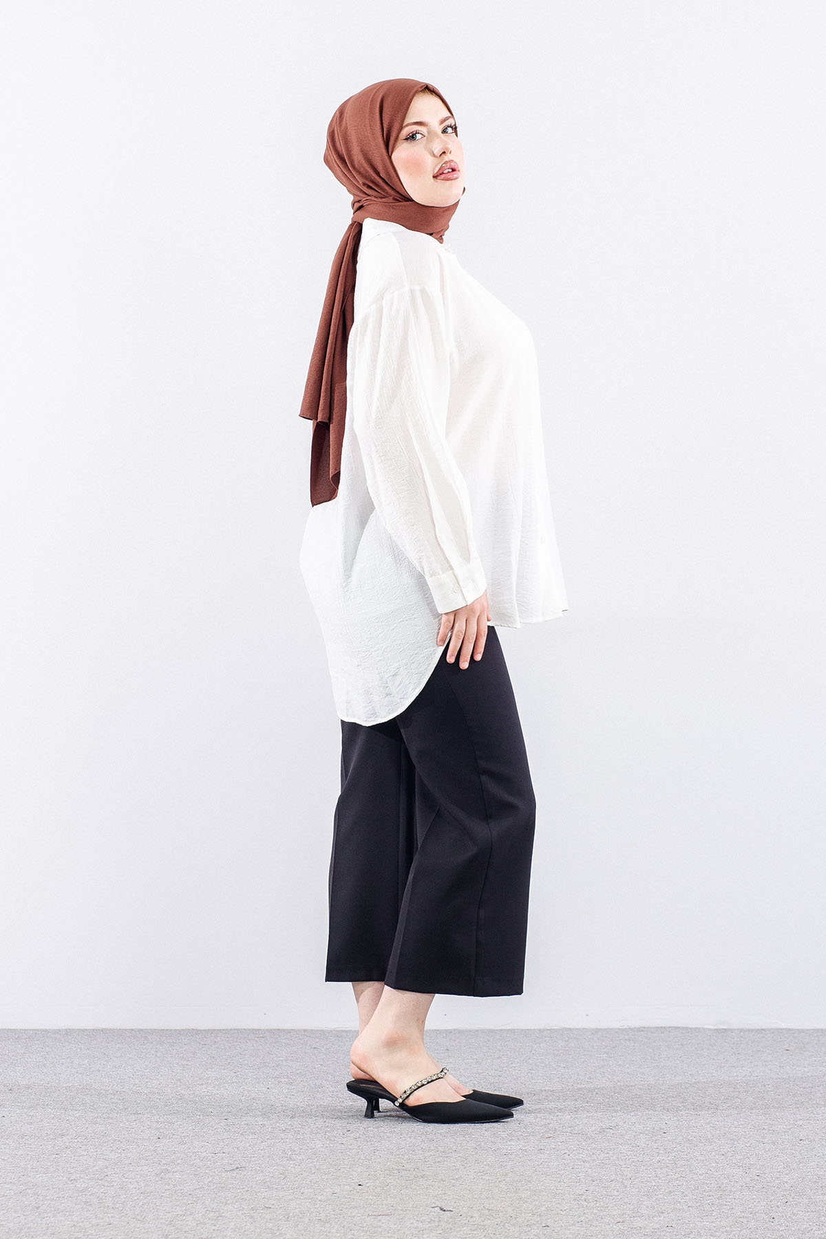 36470 Gömlek Tek - Ekru - 3