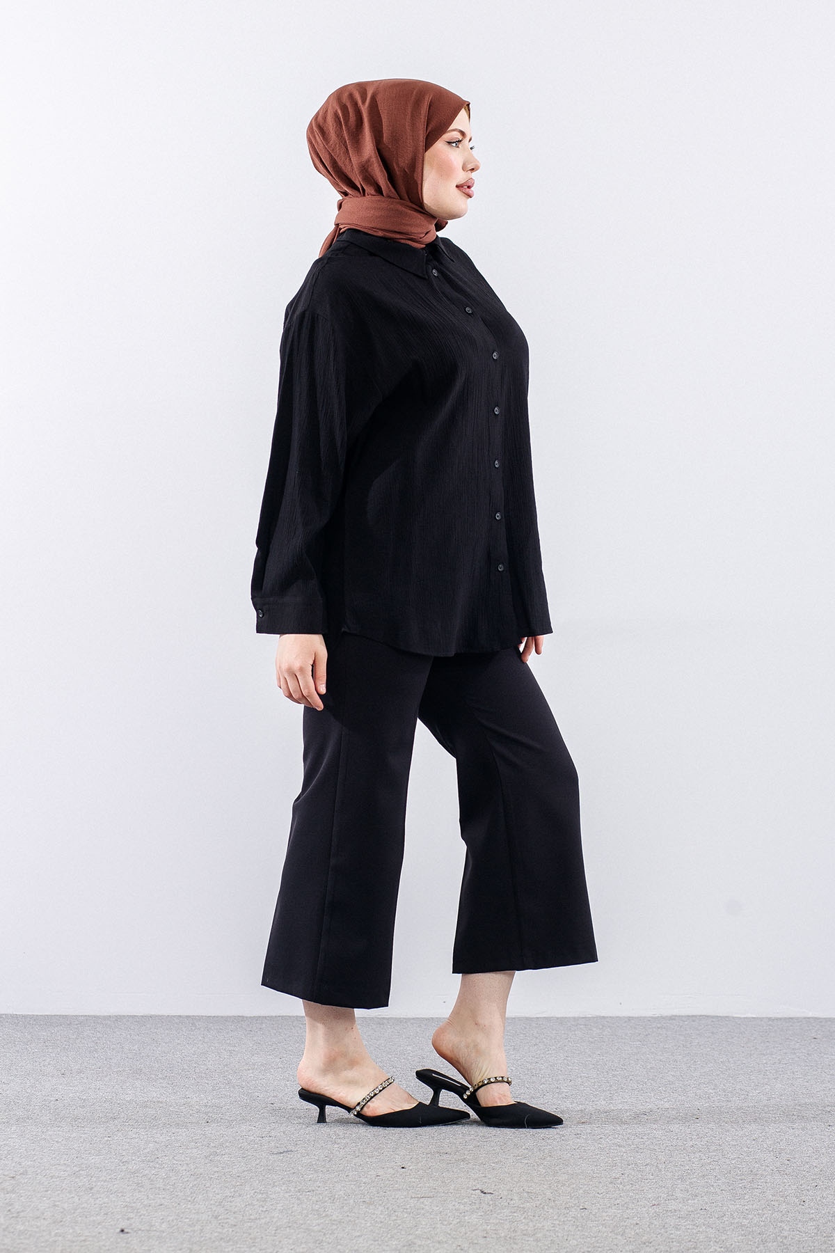 36470 Gömlek Tek - Siyah - 2