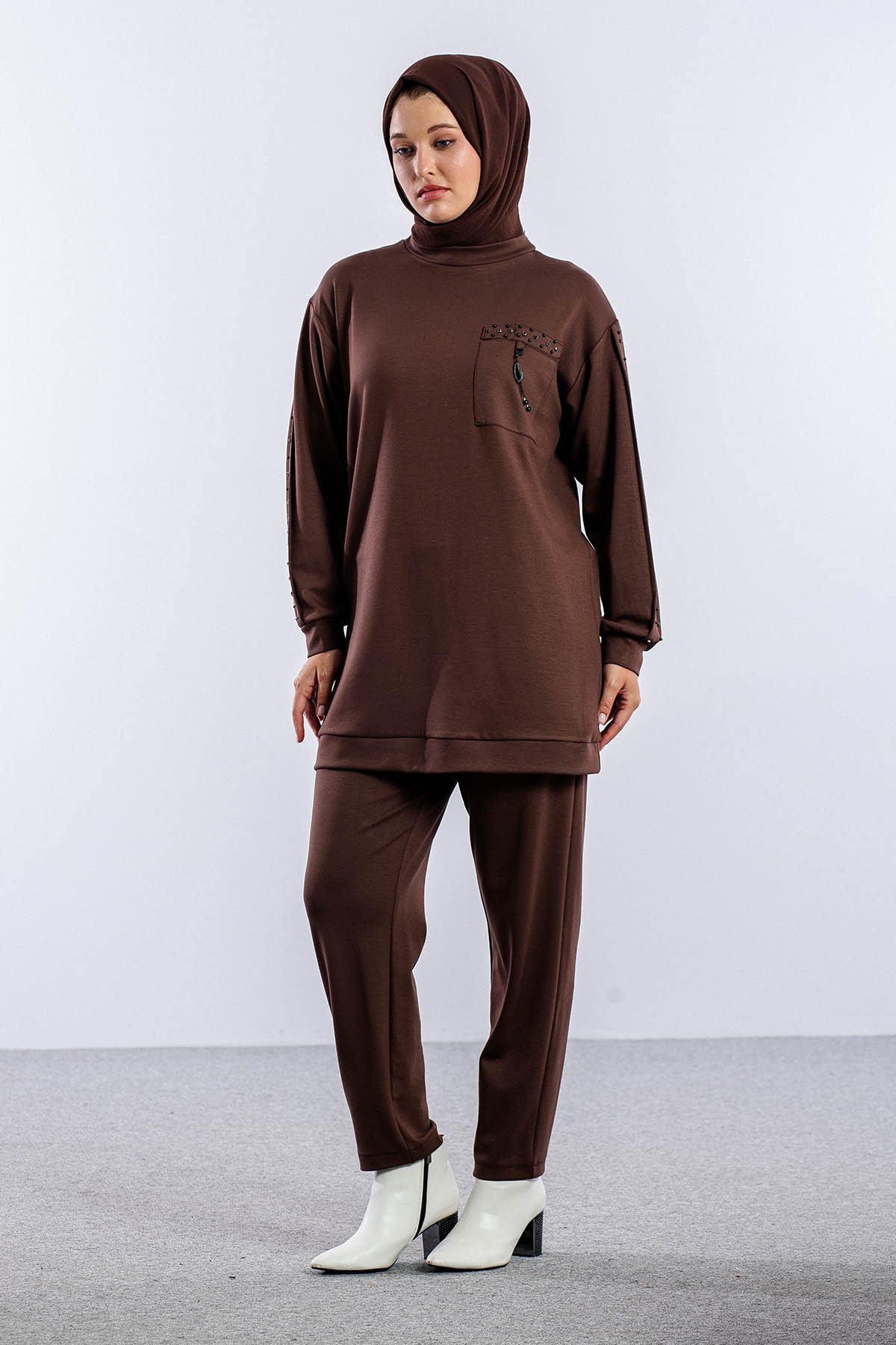 3661 Takim 38-46 Kolu Tas Detay - K_kahve - 2