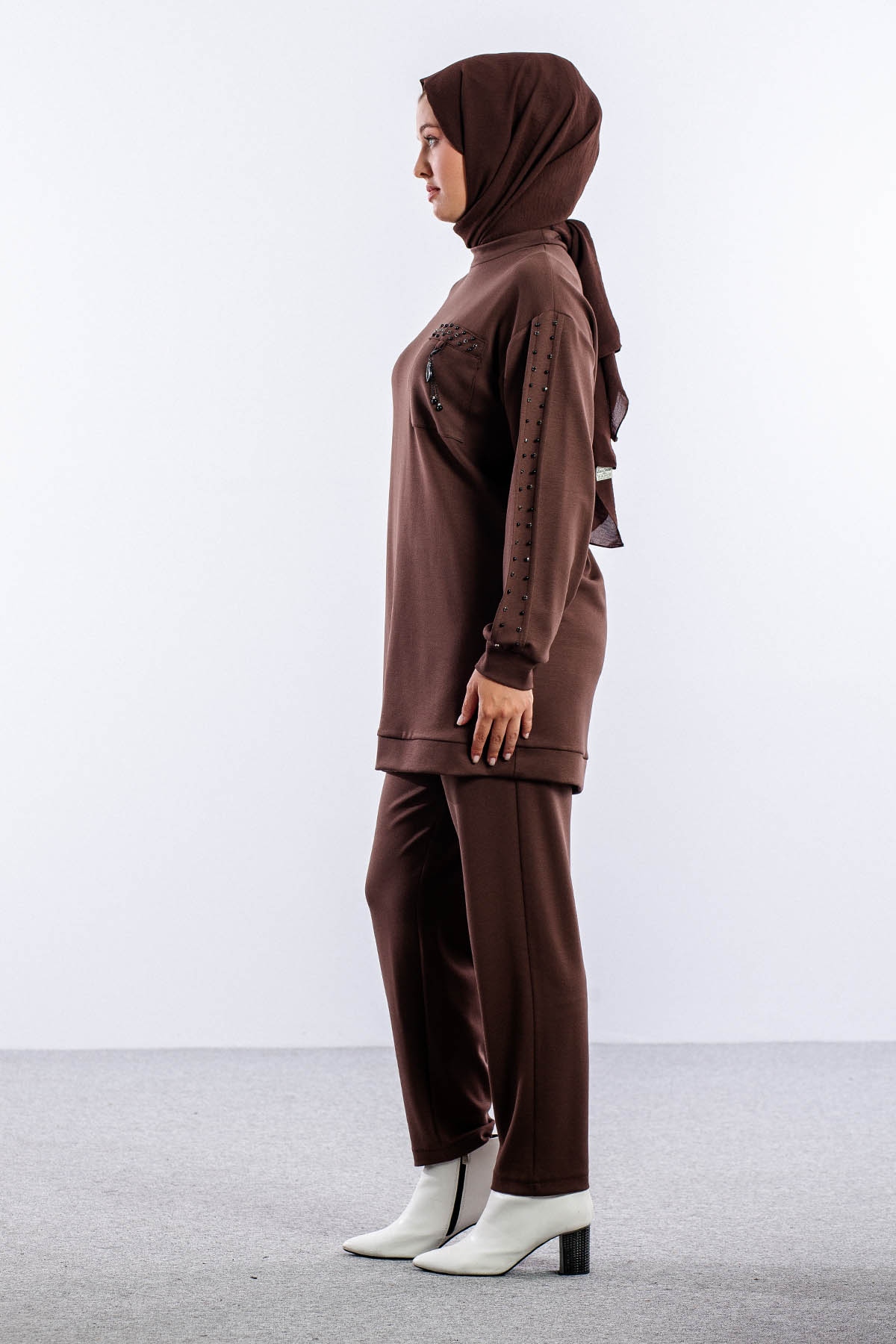 3661 Takim 38-46 Kolu Tas Detay - K_kahve - 4