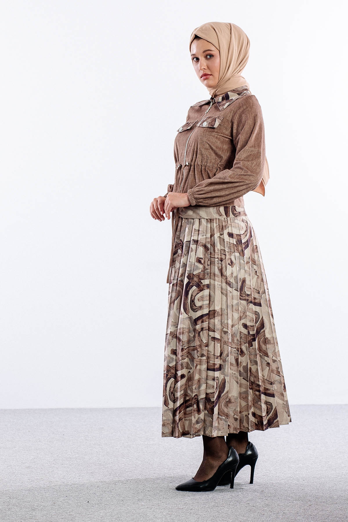 3668 E.takim 38-46 Desenli - Bej - 4