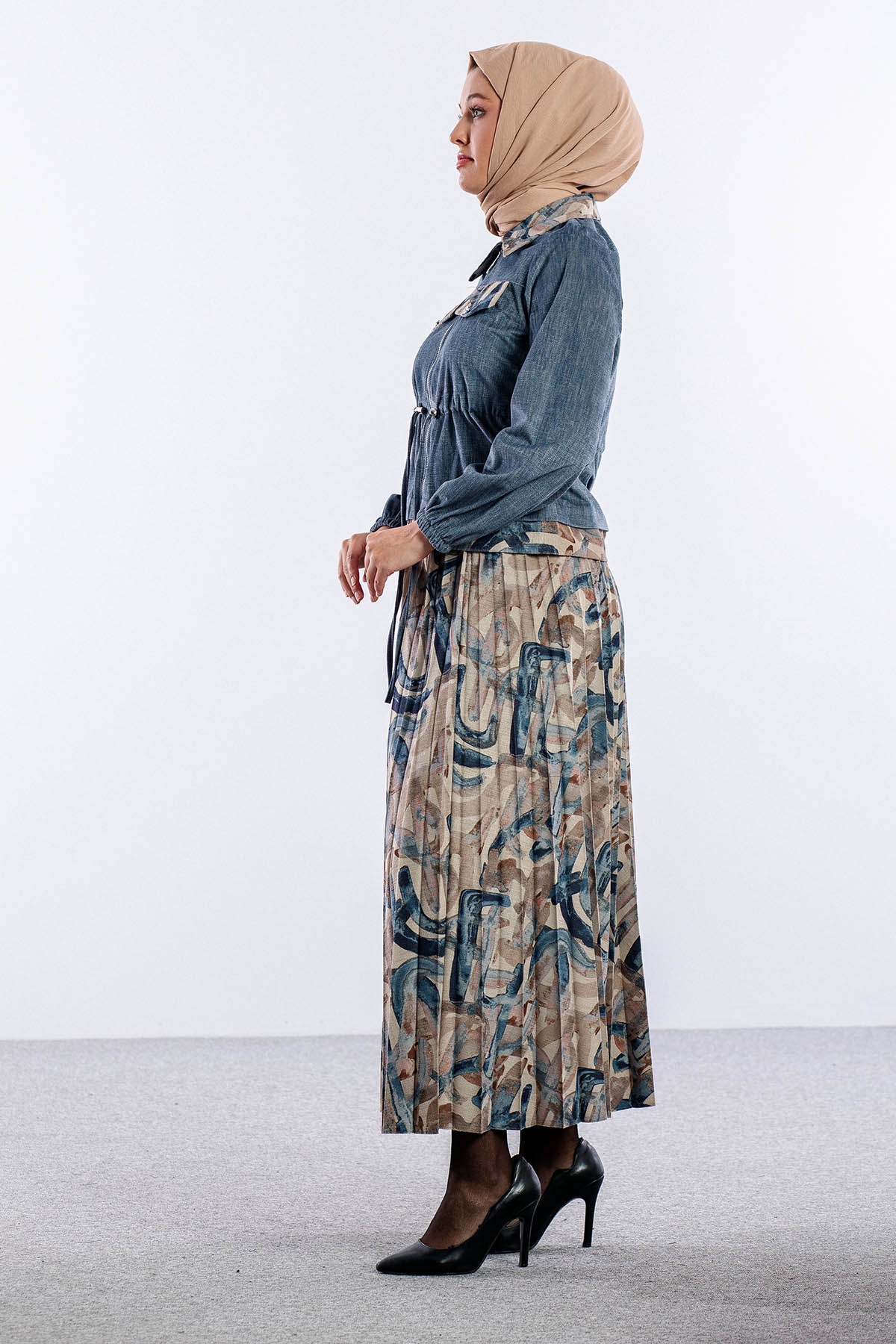 3668 E.takim 38-46 Desenli - Mavi - 3