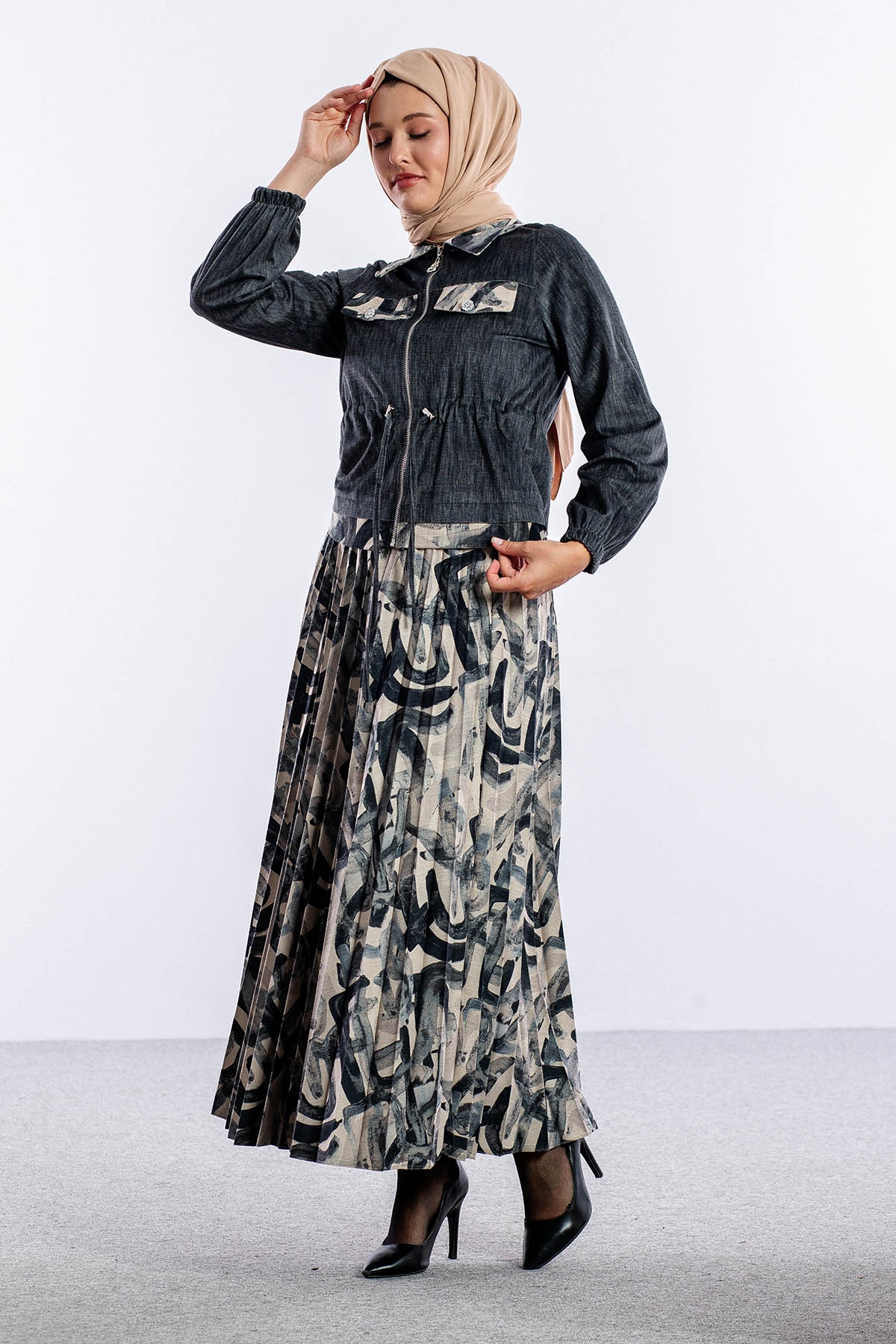 3668 E.takim 38-46 Desenli - Siyah - 2