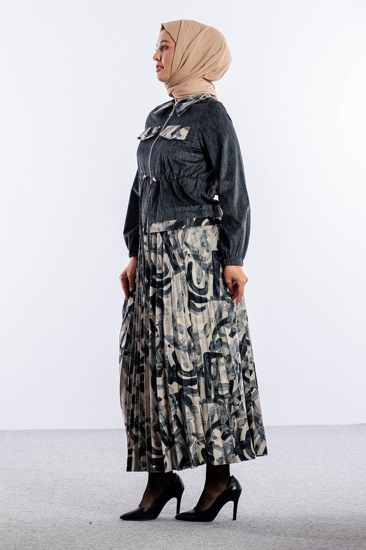 3668 E.takim 38-46 Desenli - Siyah - 4