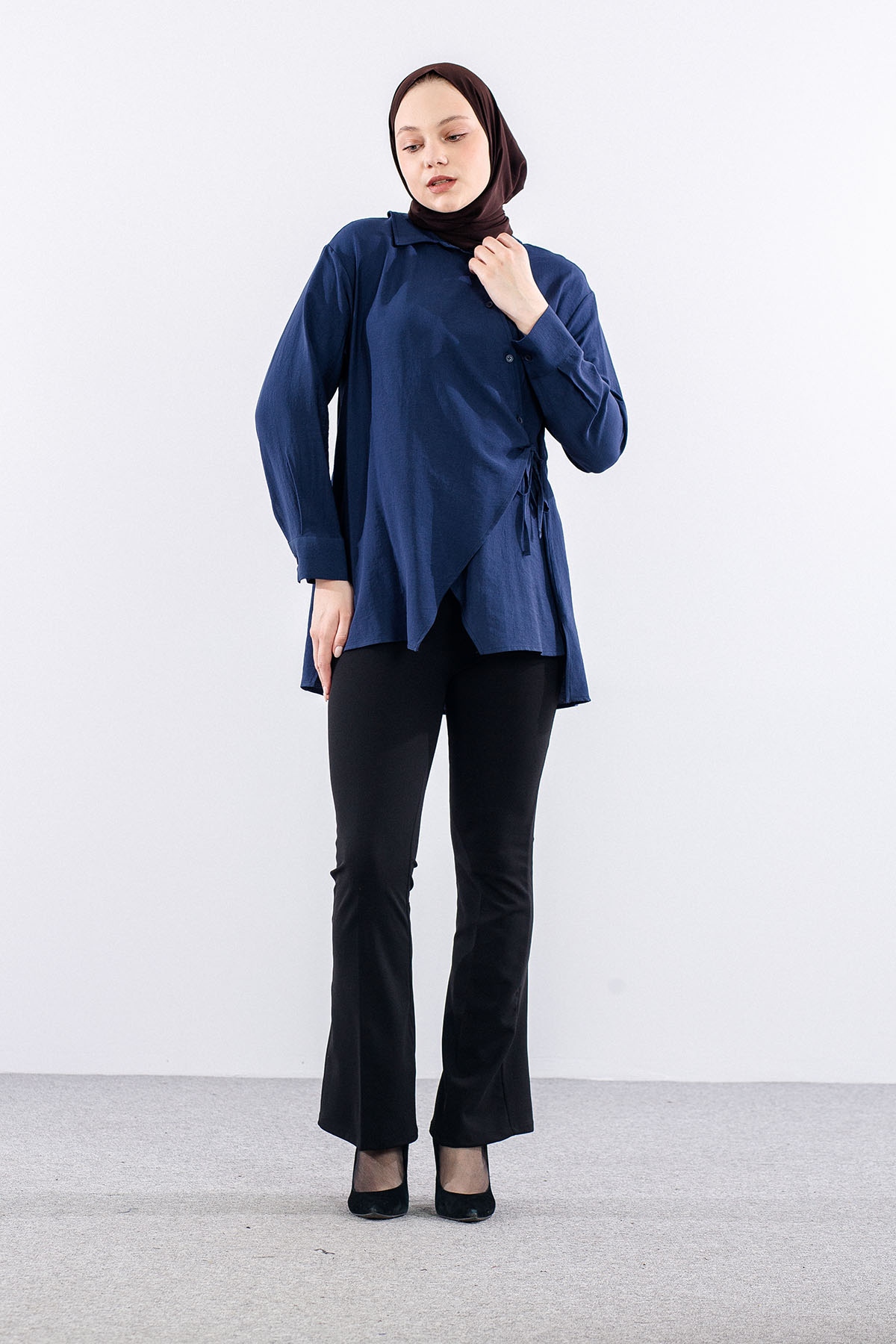 36894 Gömlek Tek Bagli - Lacivert - 2