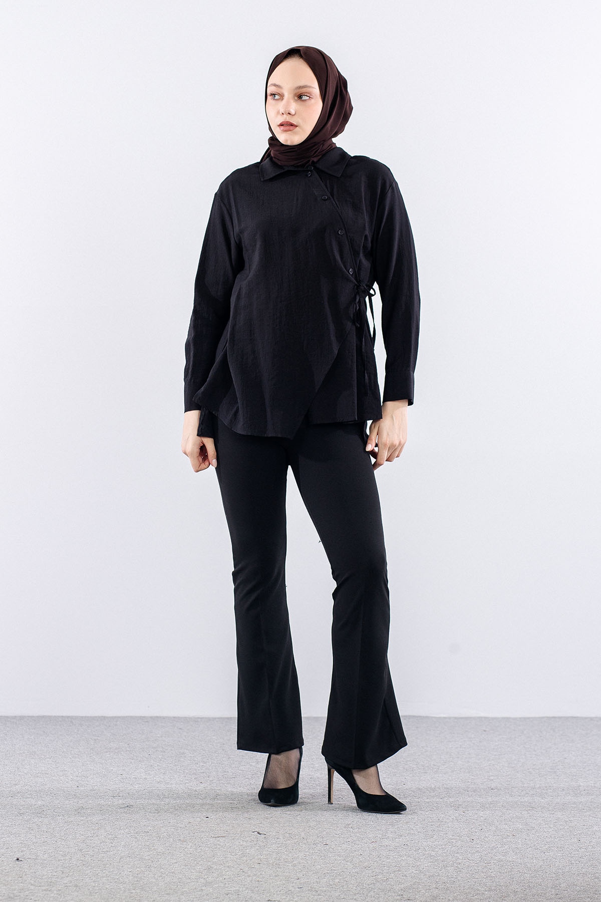 36894 Gömlek Tek Bagli - Siyah - 2