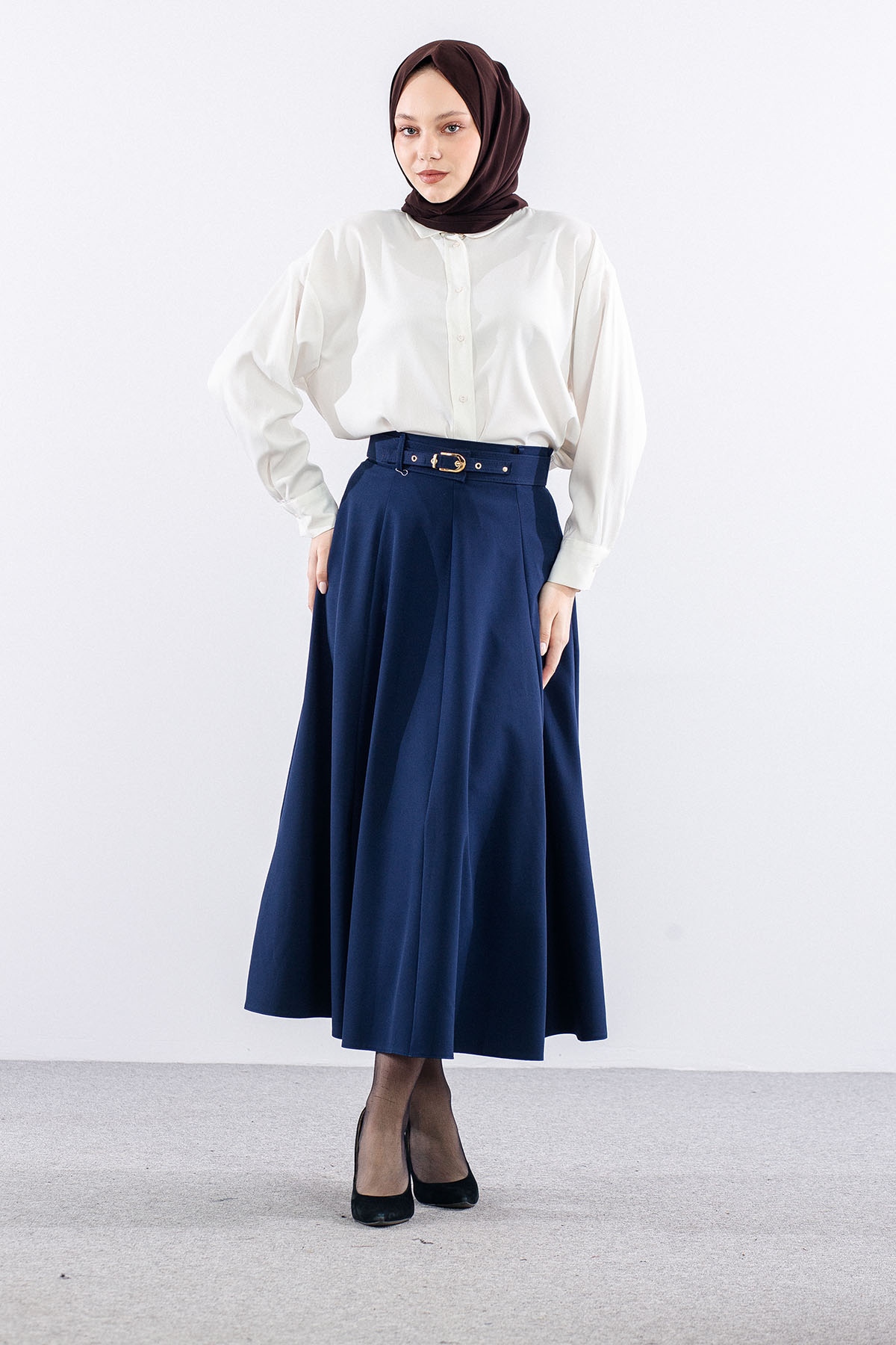 3698 Etek 38-46 (8parçali) - Lacivert - 2