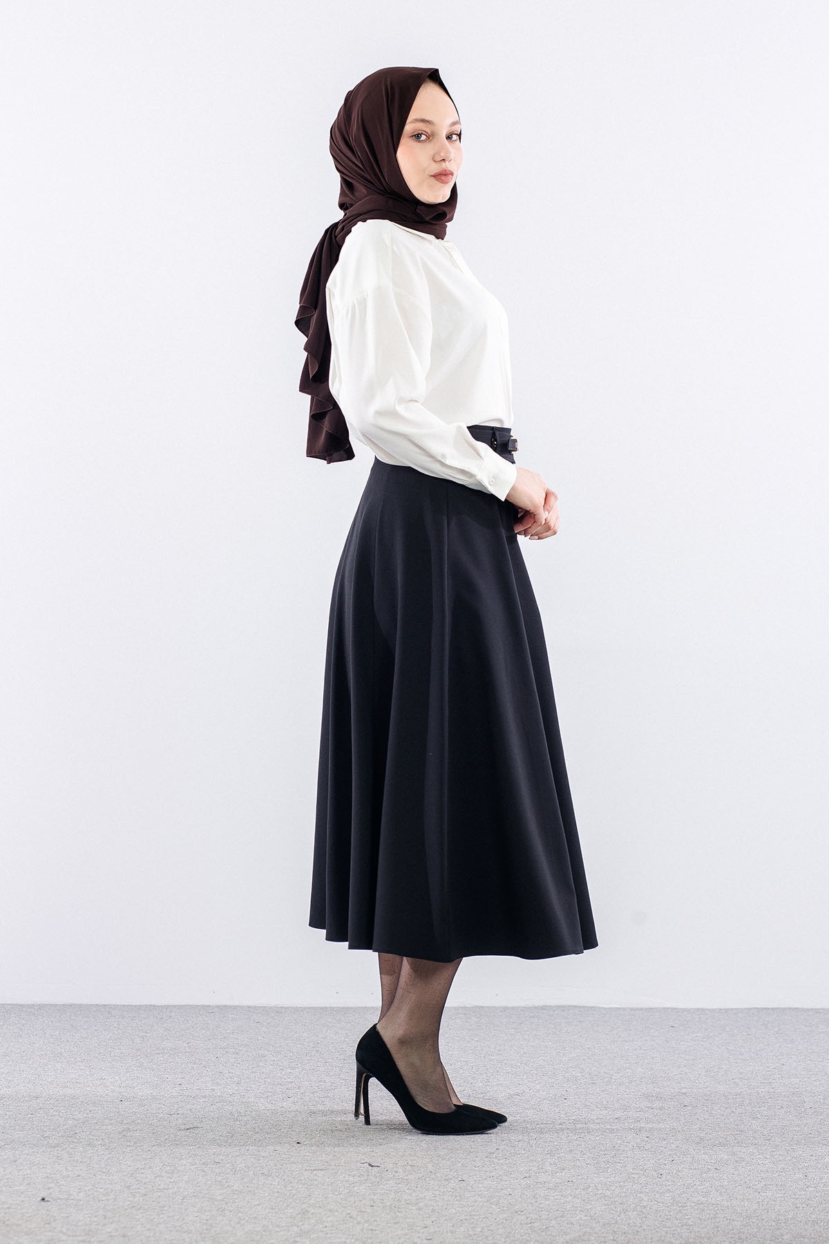 3698 Etek 38-46 (8parçali) - Siyah - 3