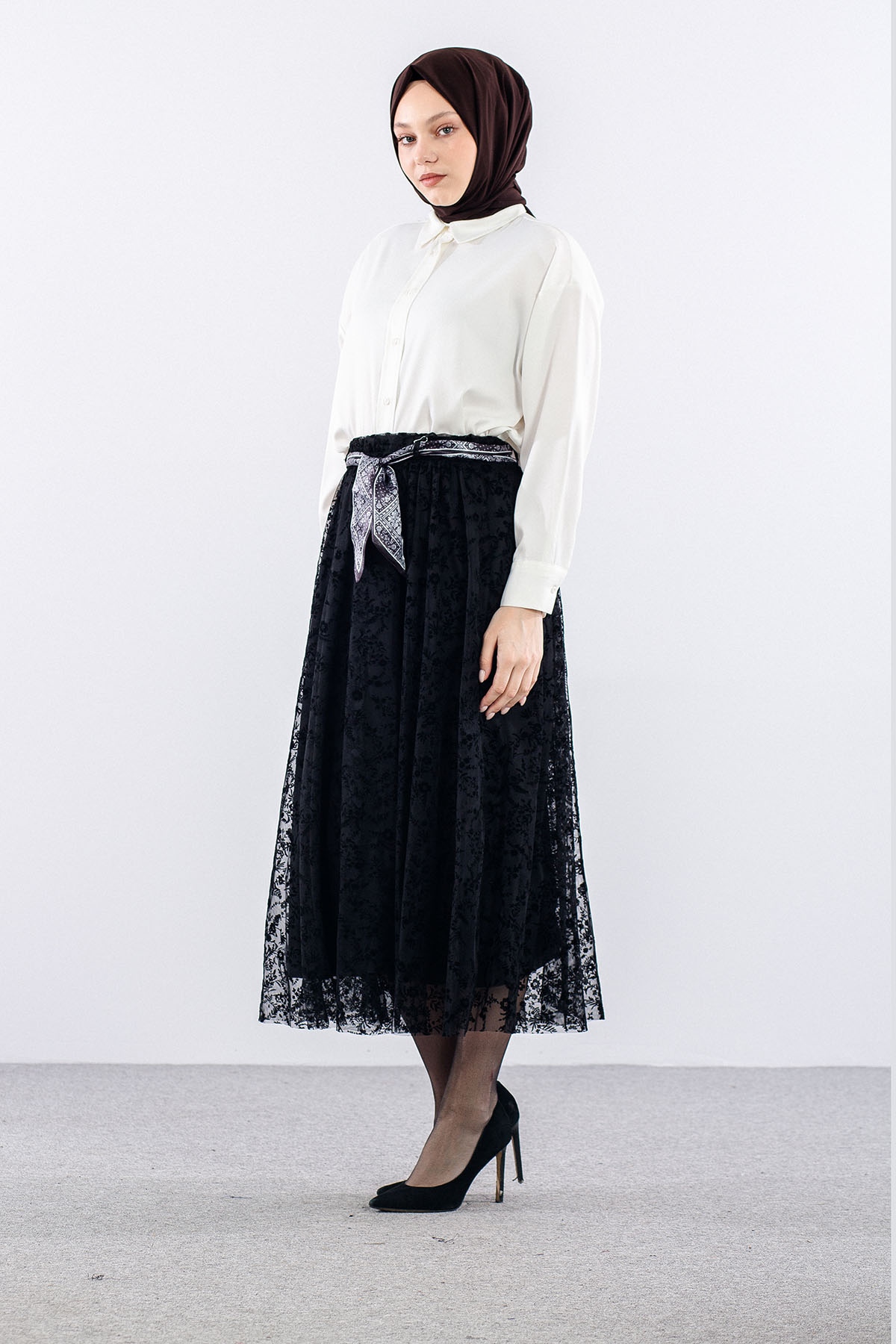3721 Etek 38-46 Tul - Siyah - 2