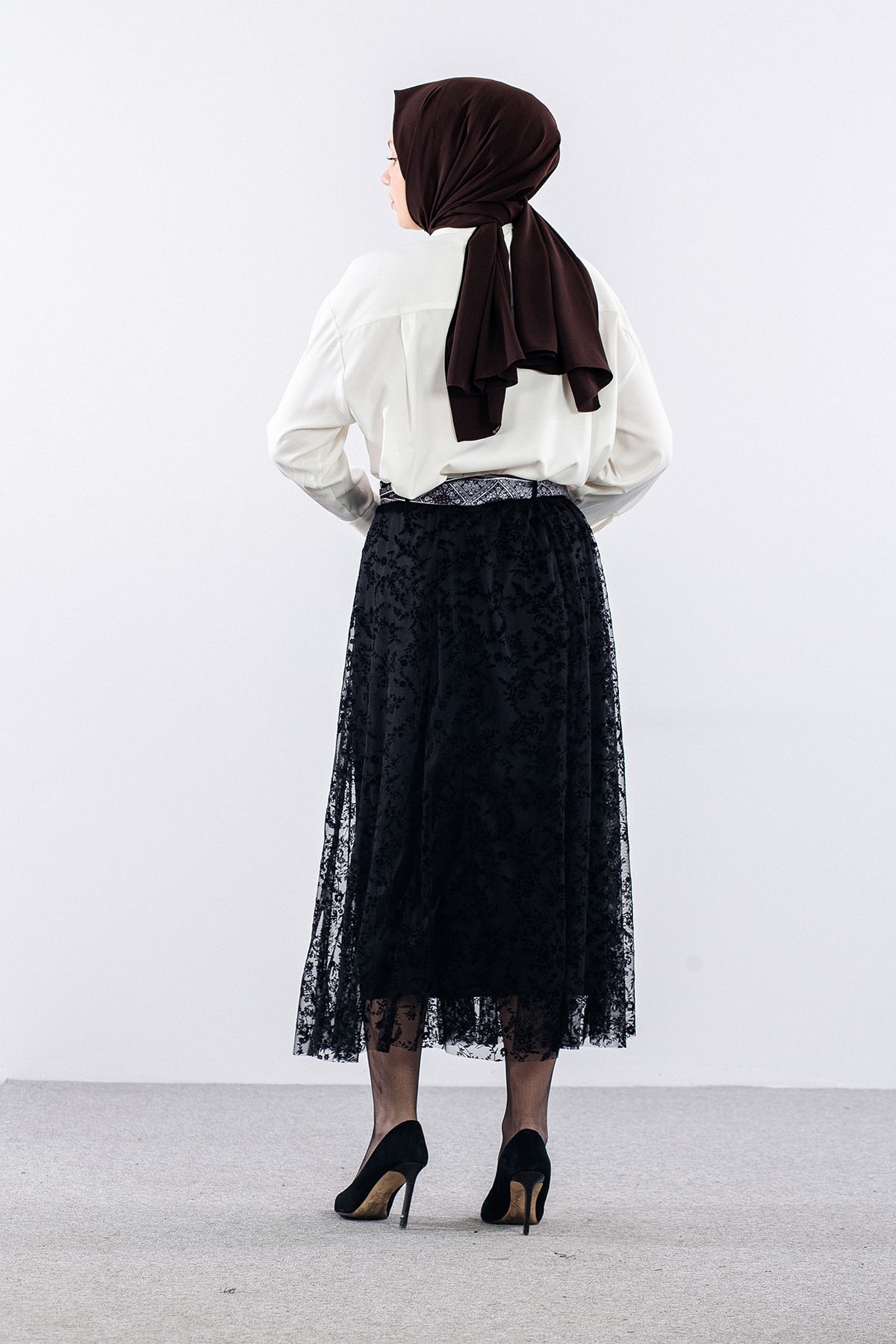 3721 Etek 38-46 Tul - Siyah - 4