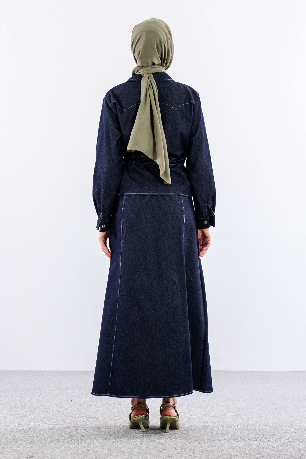 3726 Kot Takim 38-46 Etekli̇ - Lacivert - 5