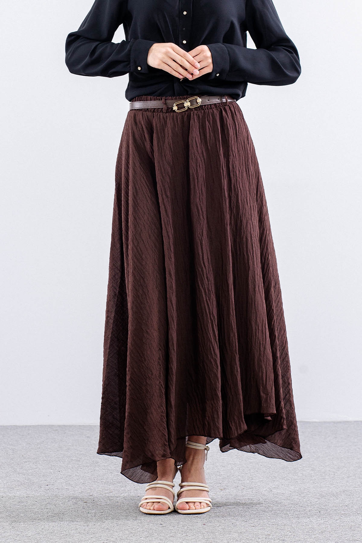 3768 Etek 38-46 Klos Kemerli - Kahve - 1