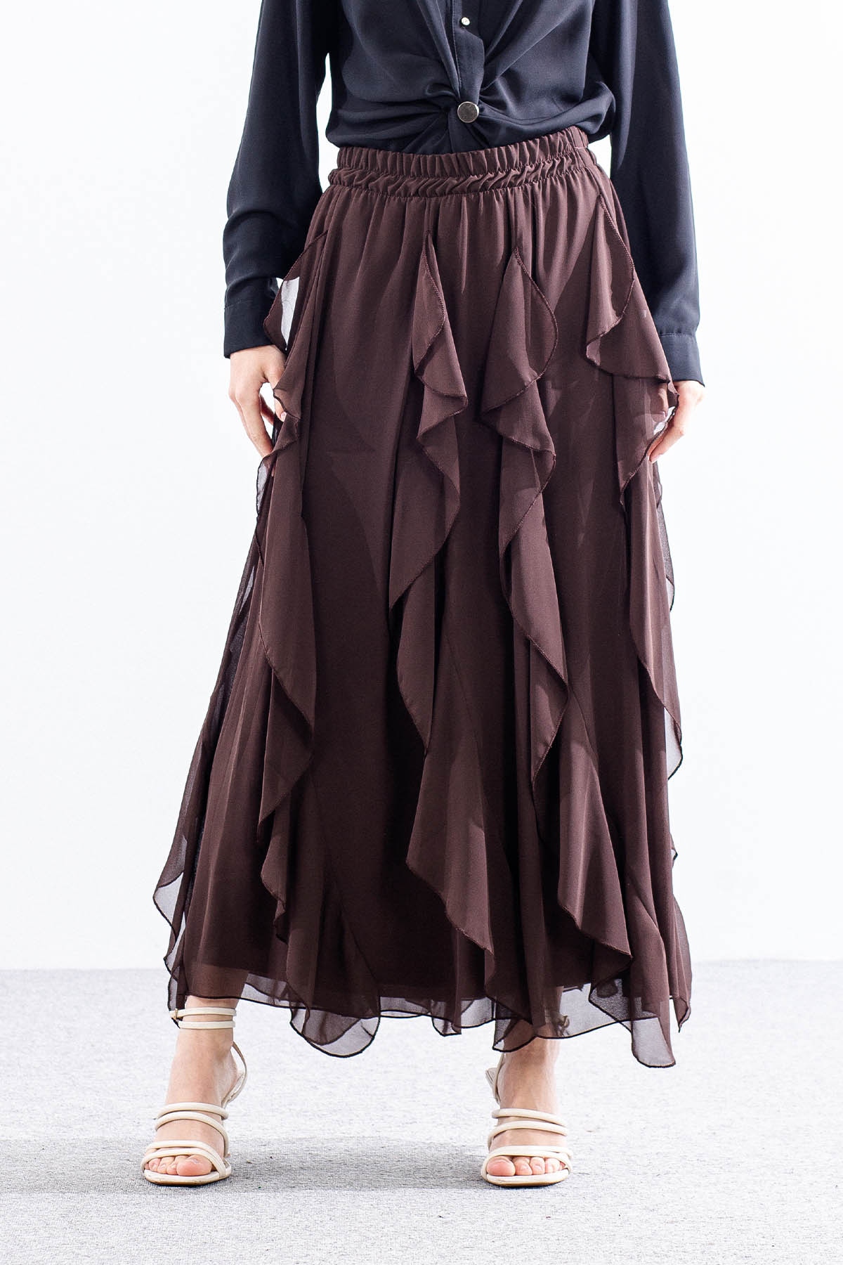 3772 Etek 38-46 Sifon Parcali - Kahve - 1