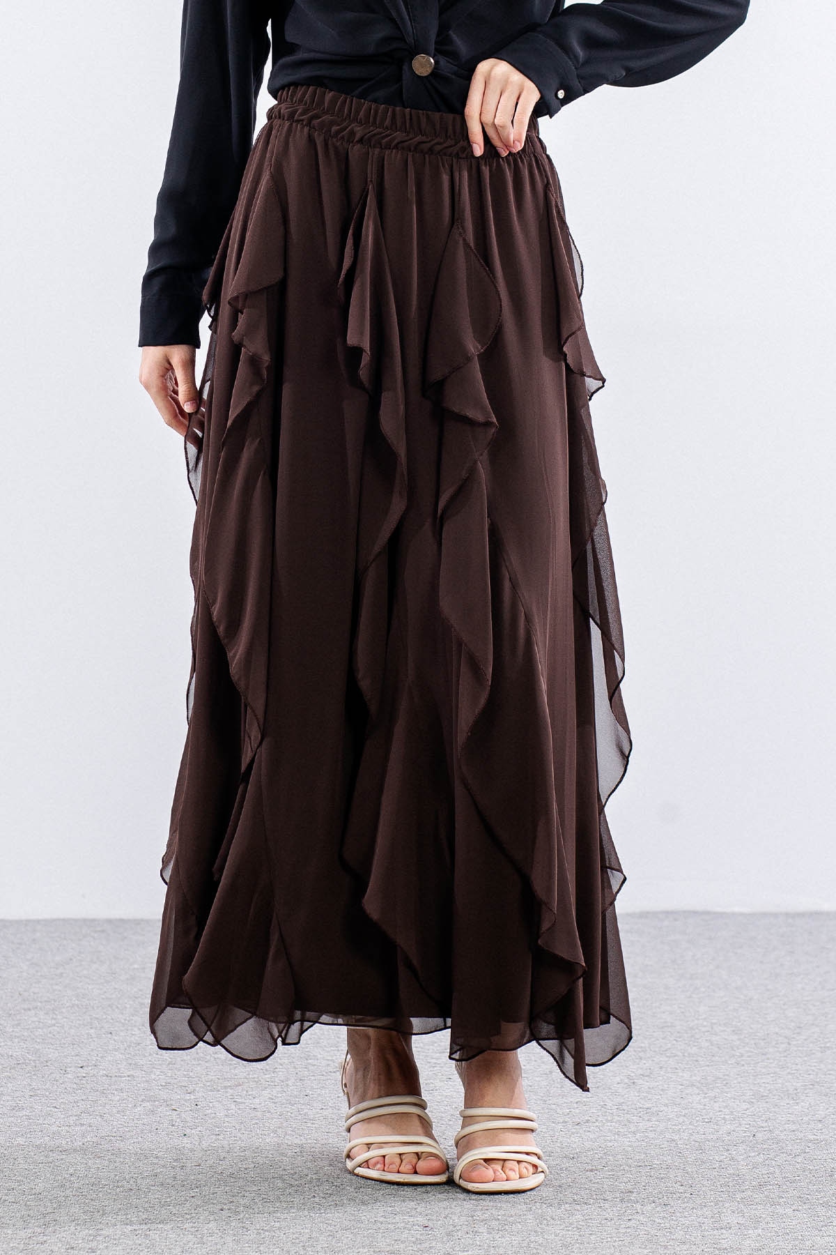 3772 Etek 38-46 Sifon Parcali - Kahve - 2