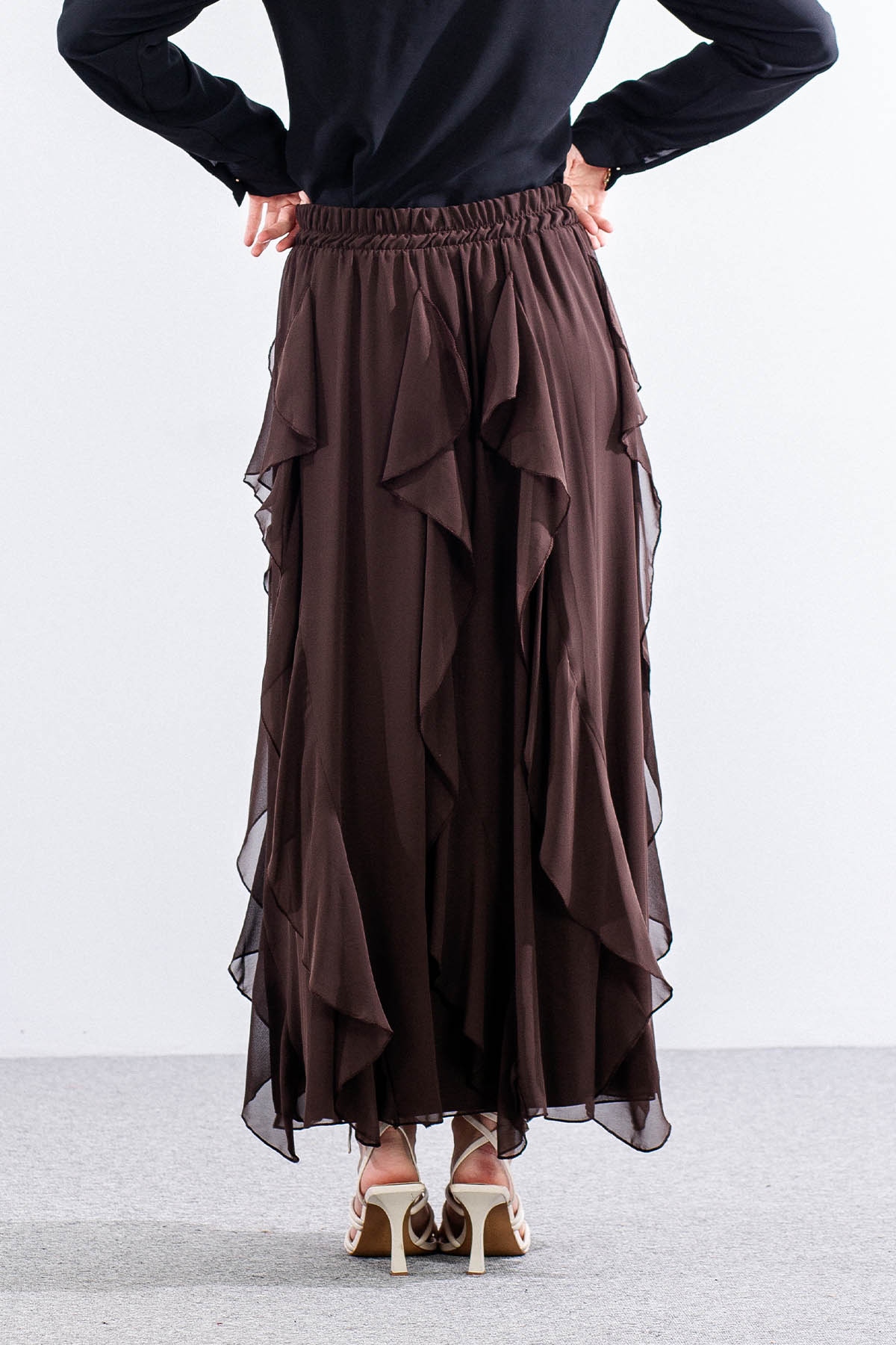 3772 Etek 38-46 Sifon Parcali - Kahve - 5