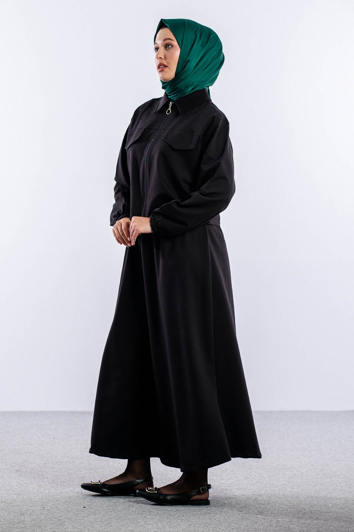 4014 2li Elbise Takim 42-48 - Siyah - 3